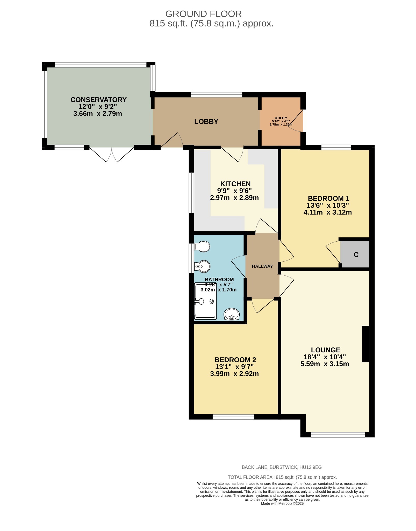 3 Back Lane, Burstwick, East Riding Of Yorkshire floorplan