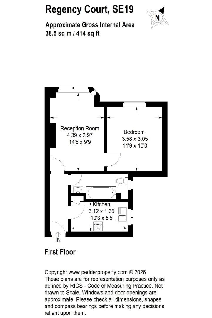 Flat 5, Regency Court, 13, Hamlet Road, Crystal Palace floorplan