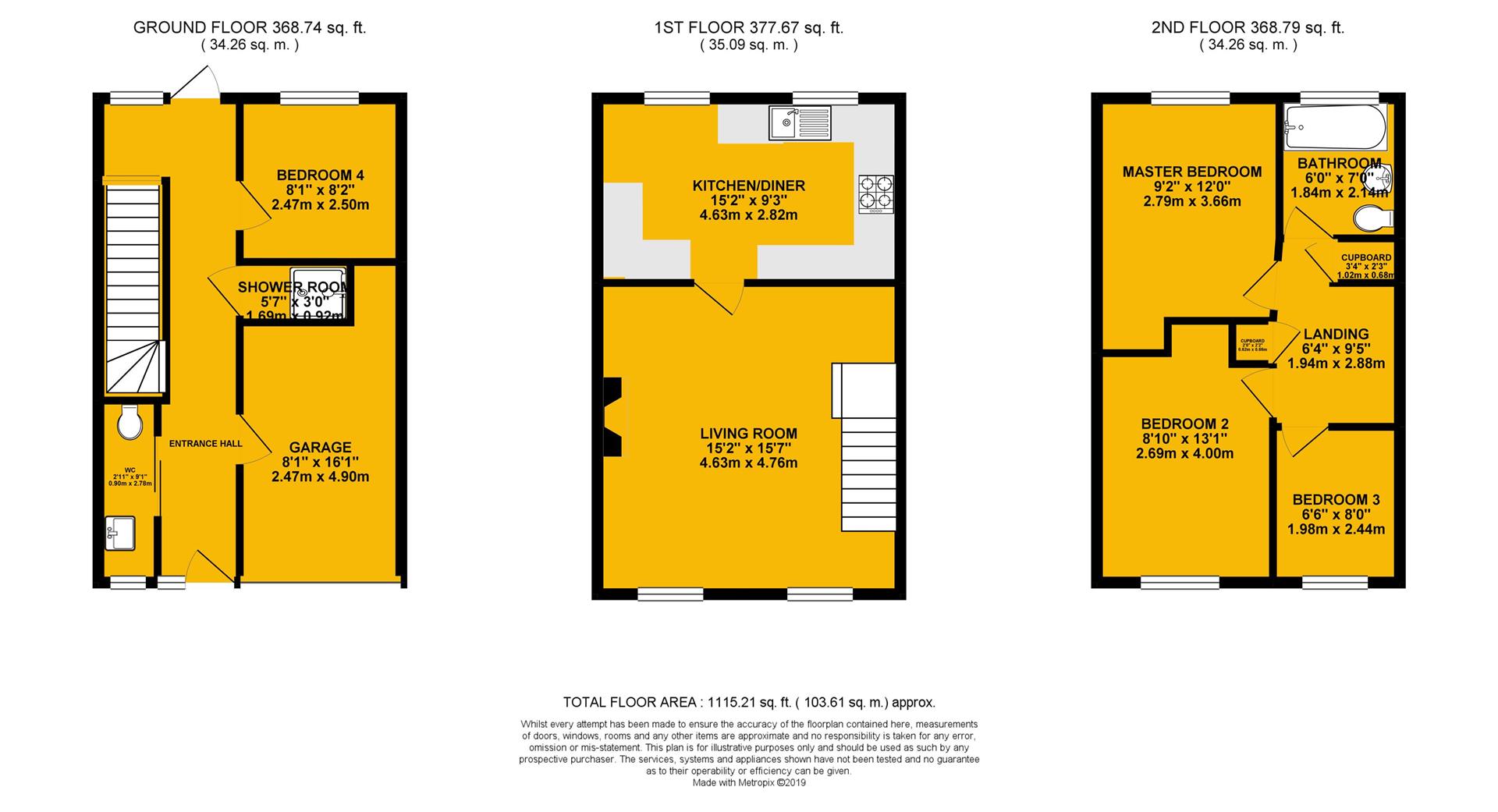 4 Bedrooms Terraced house for sale in Hadrian Close, Leamington Spa CV32