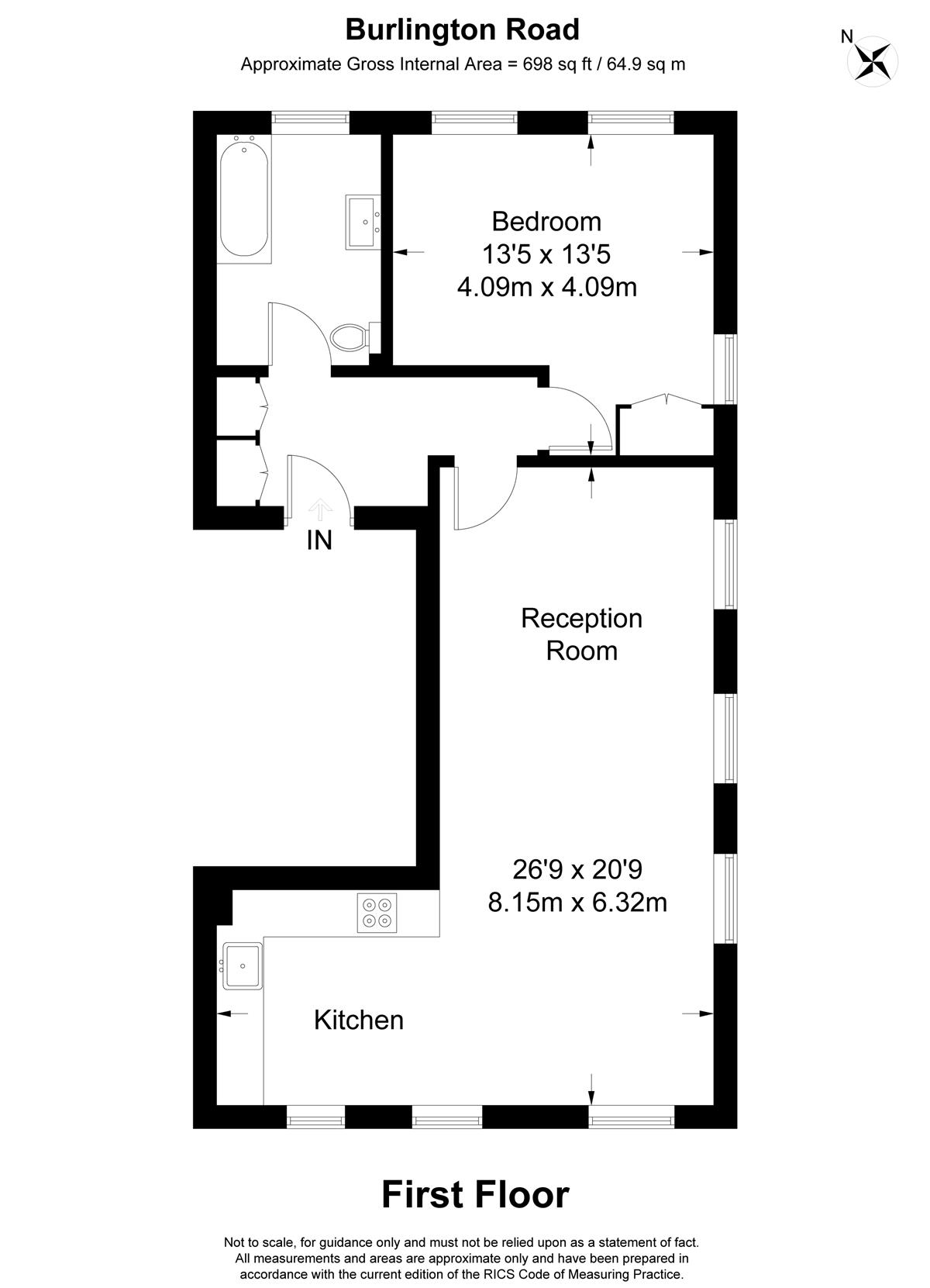 1 Bedrooms Flat to rent in Burlington Road, London SW6