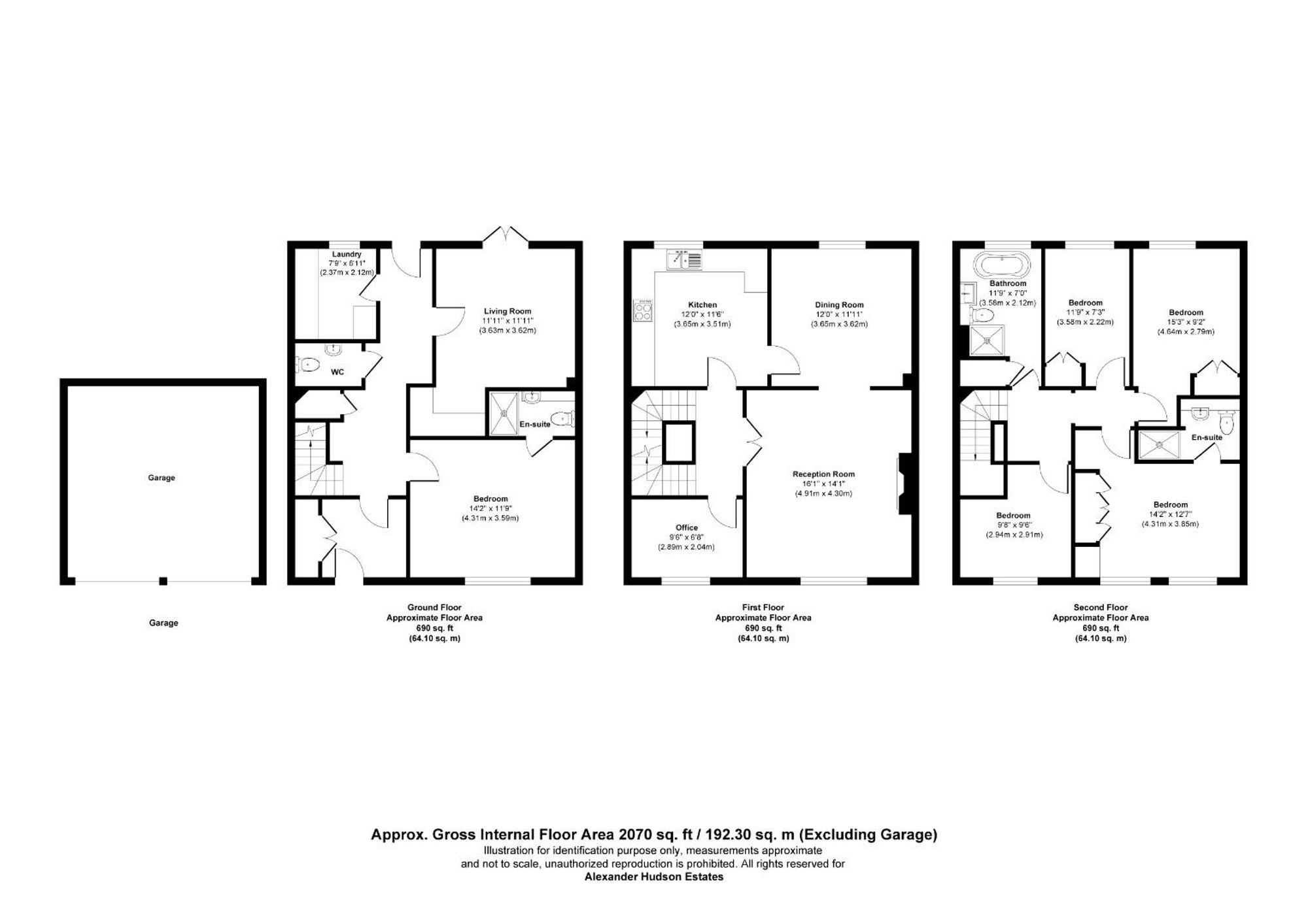 92 Featherstone Grove, Newcastle Upon Tyne floorplan