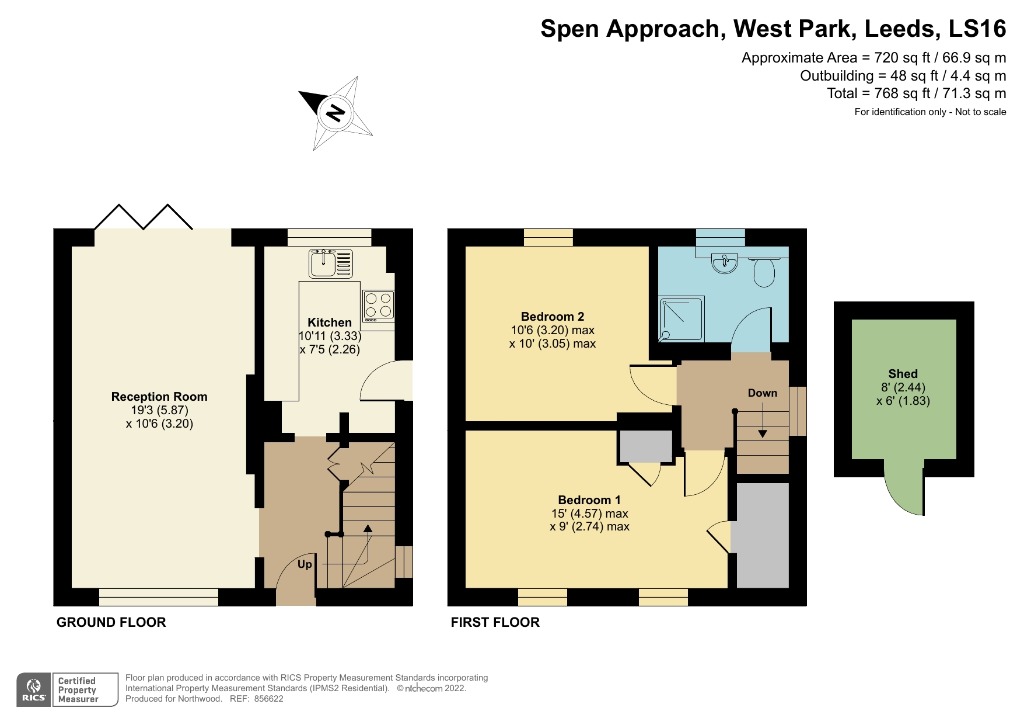 Spen Approach, West Park, Leeds LS16, 2 bedroom semidetached house for
