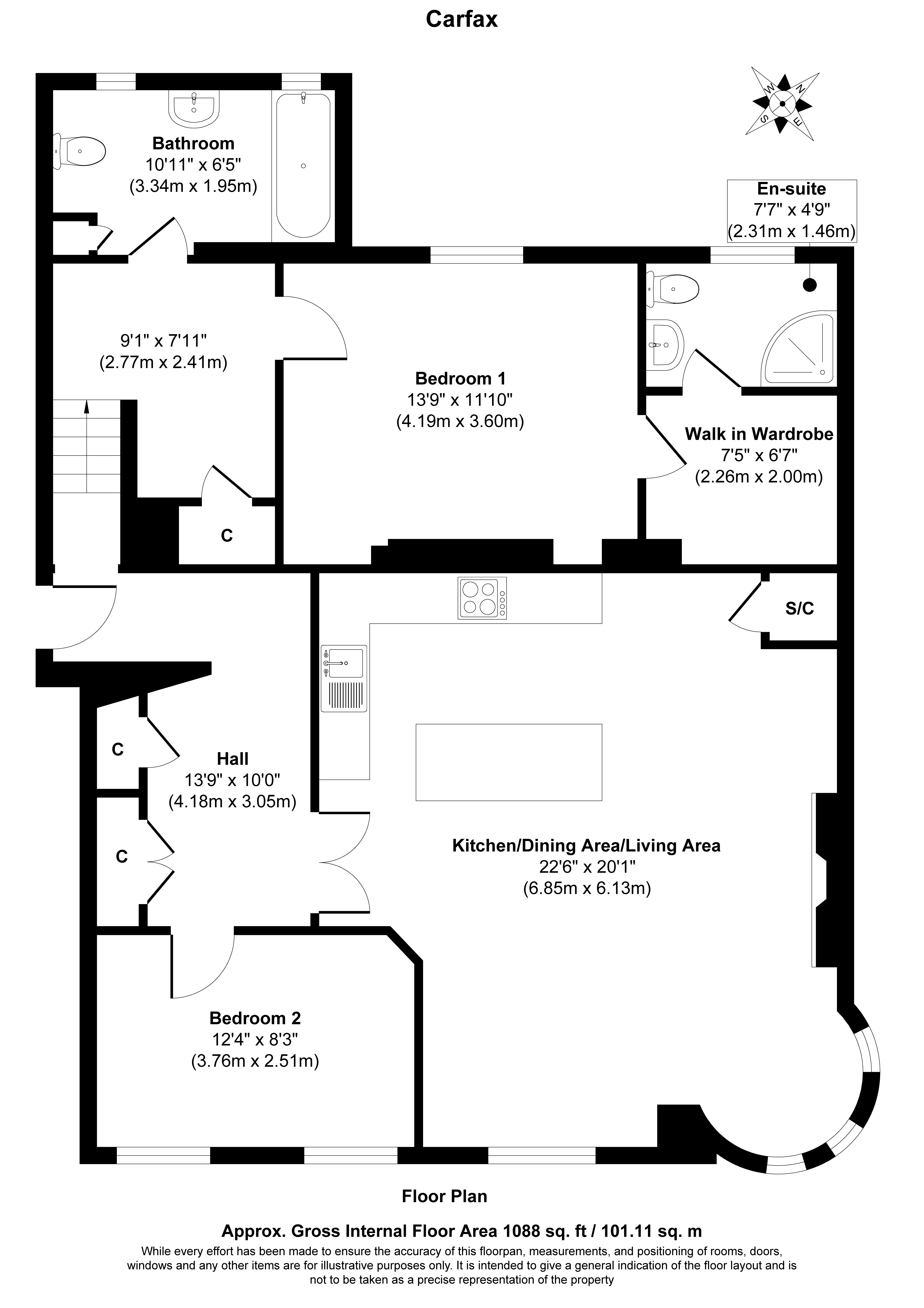 4, 49, Carfax, Horsham floorplan