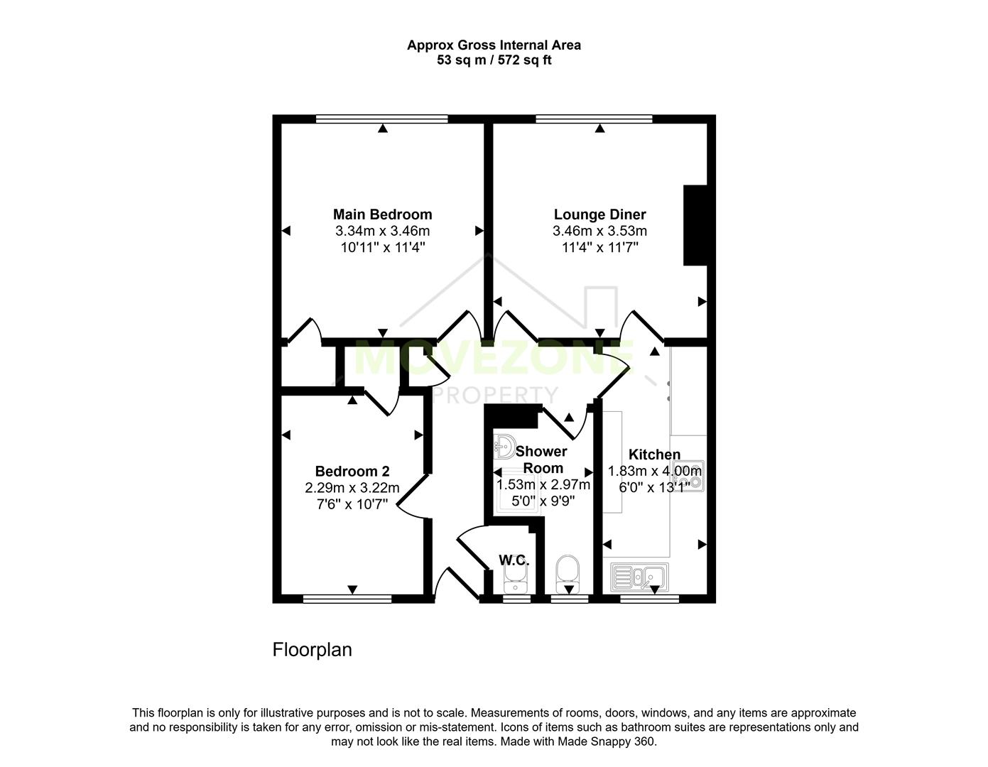 Burnt Ash Hill, London floorplan