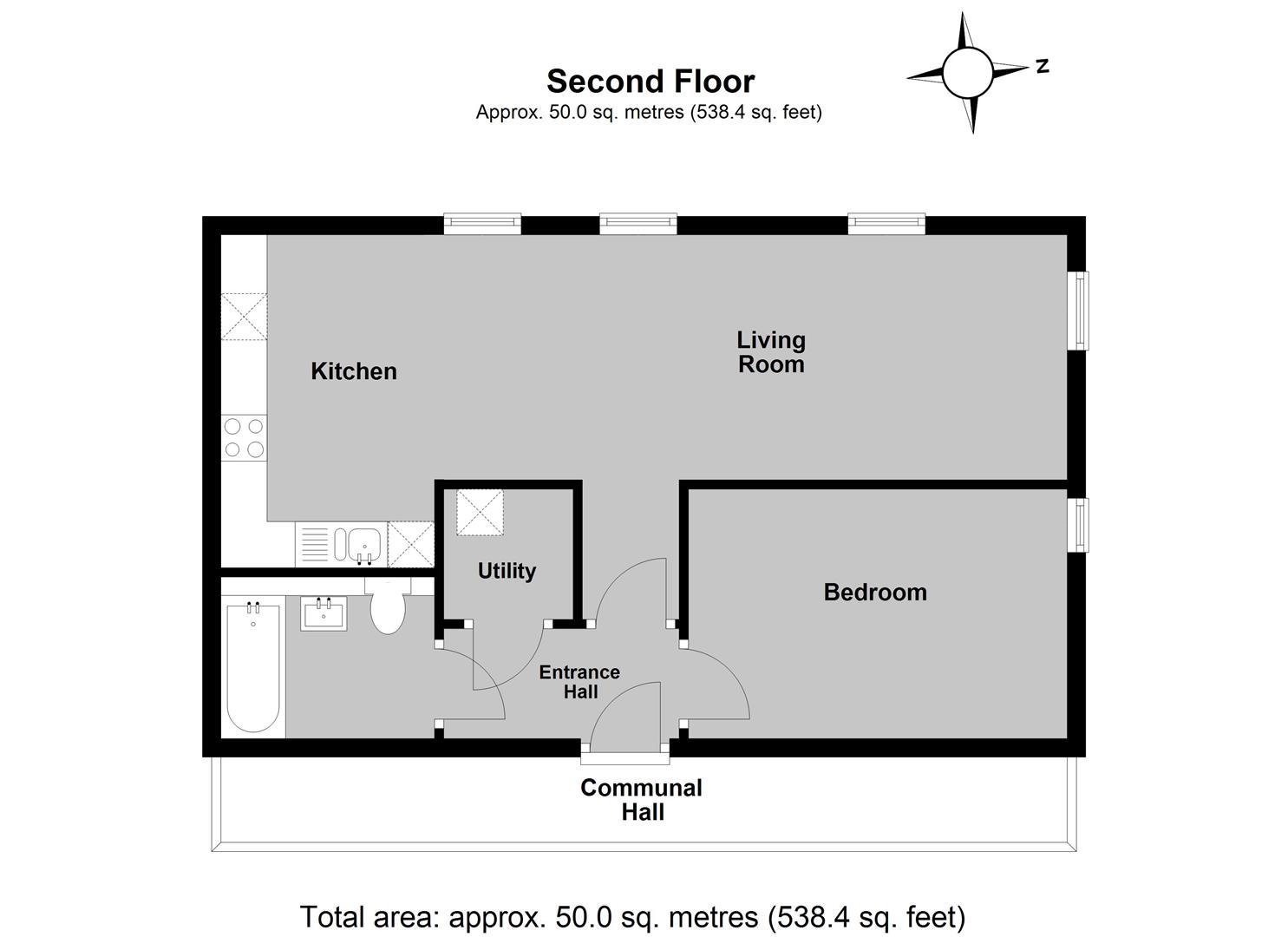 Apartment 10, The Salt Yard, 110, Cornwallis Circle, Whitstable floorplan