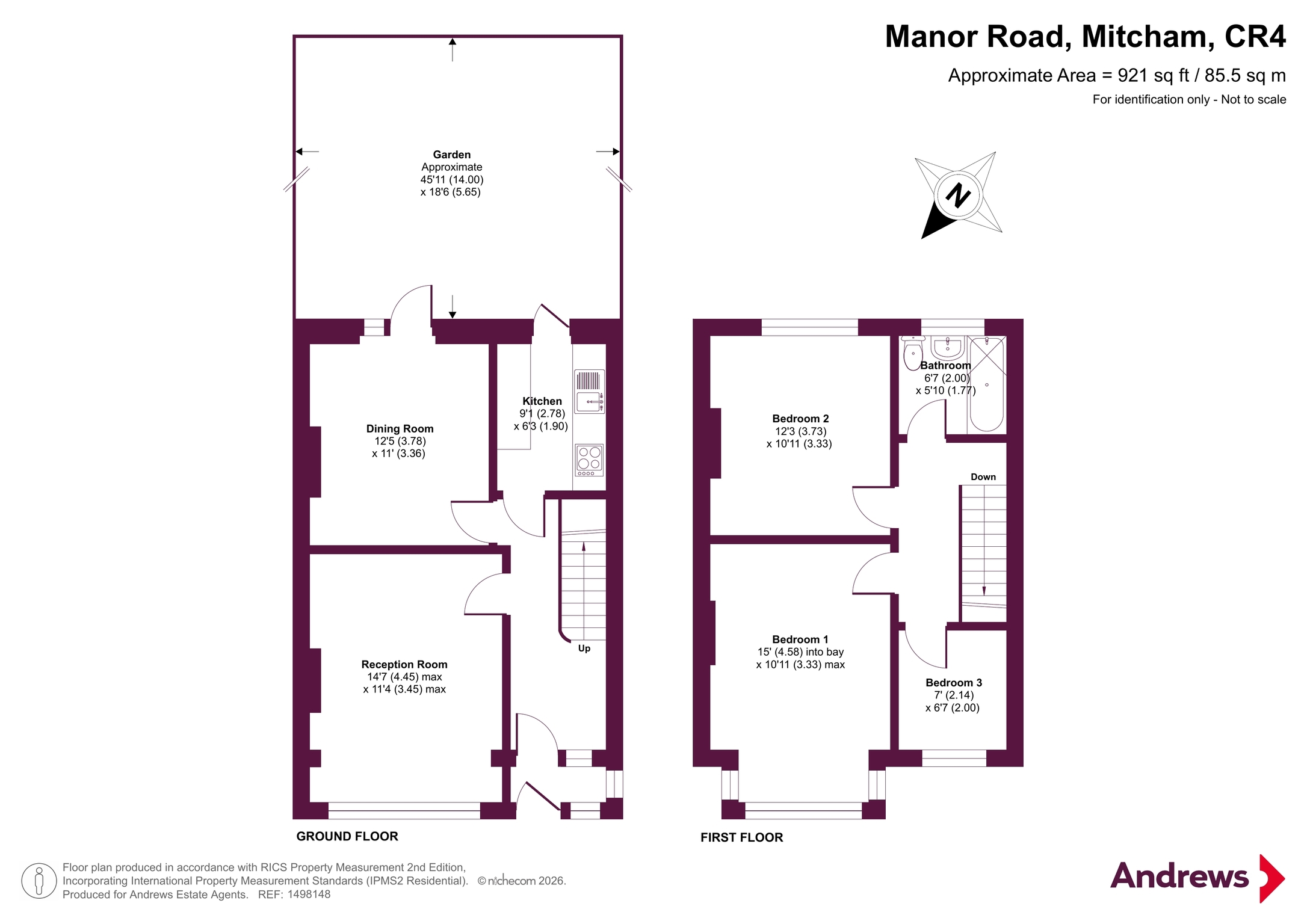 168, Manor Road, Mitcham floorplan