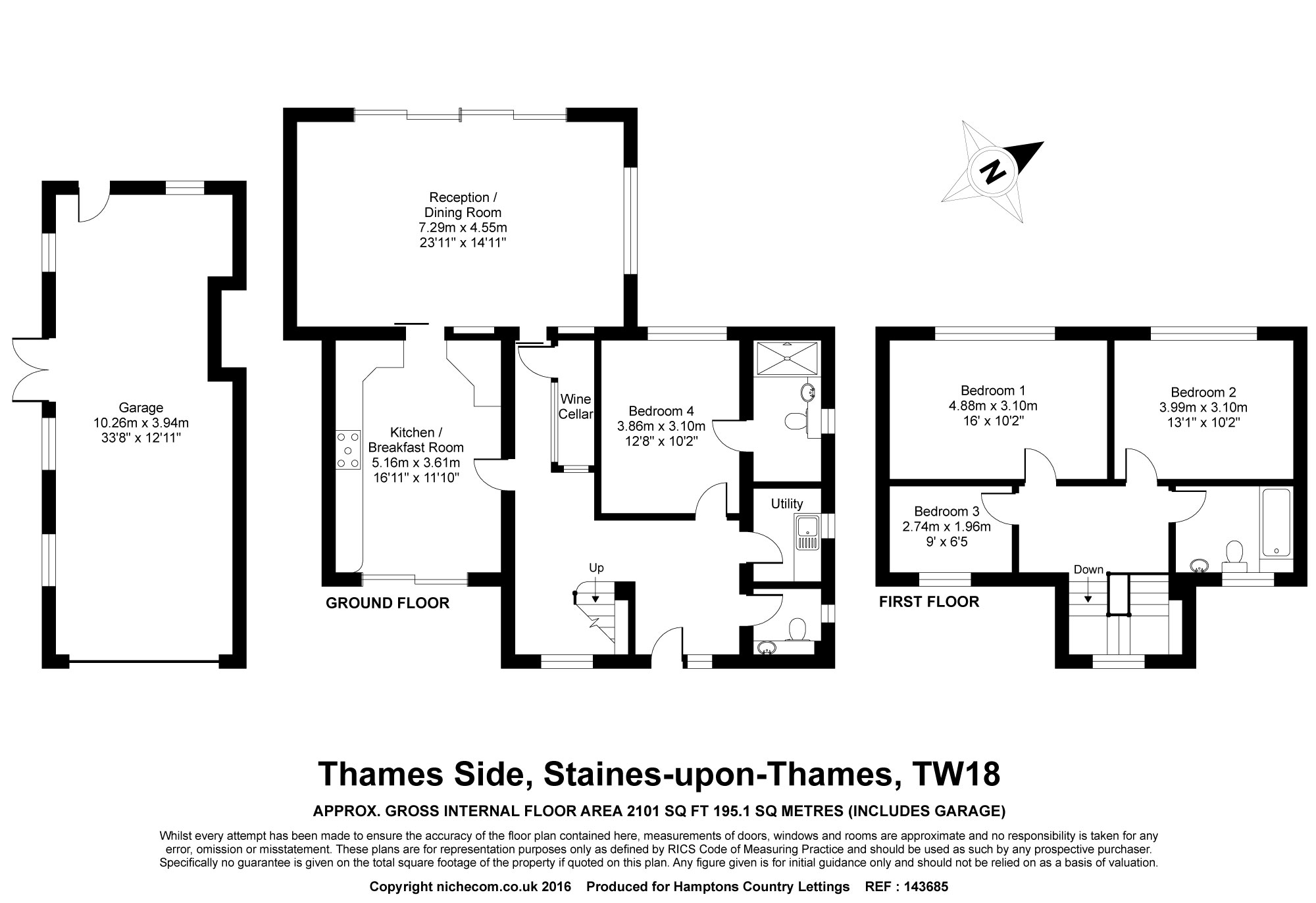 4 Bedrooms  to rent in Thames Side, Staines TW18