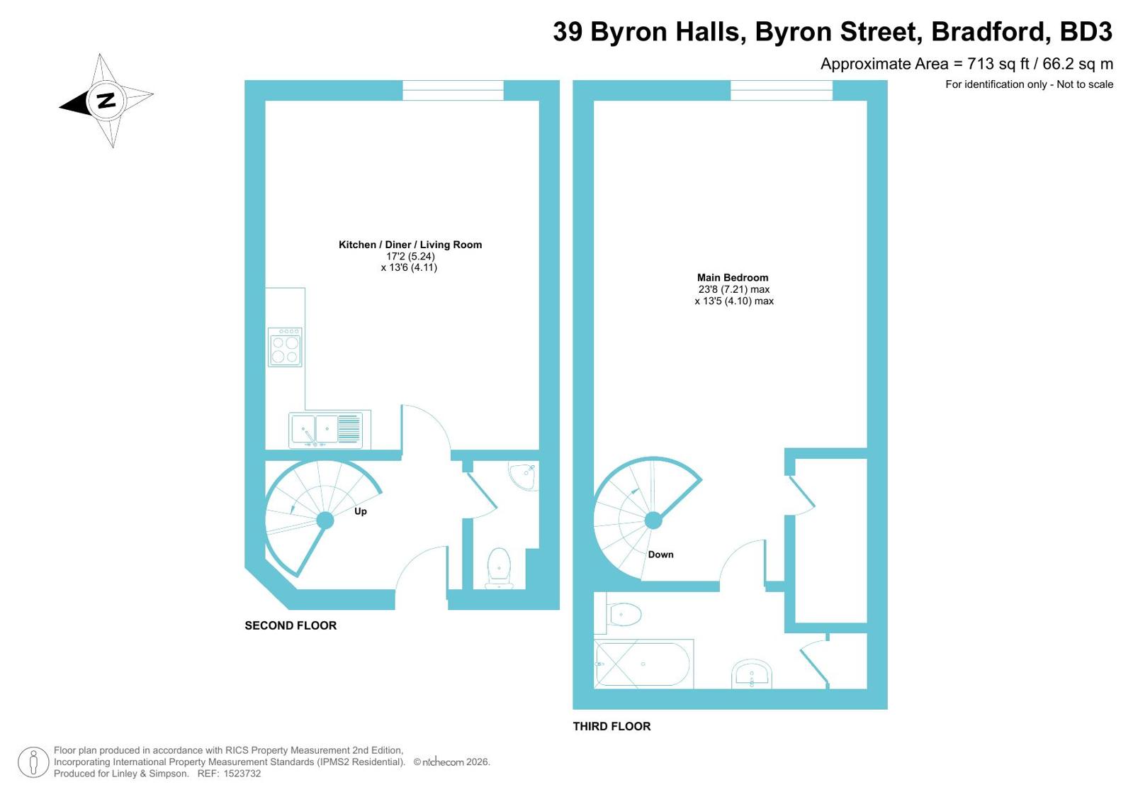 39, Byron Halls, Byron Street, Bradford, West Yorkshire, BD3 floorplan