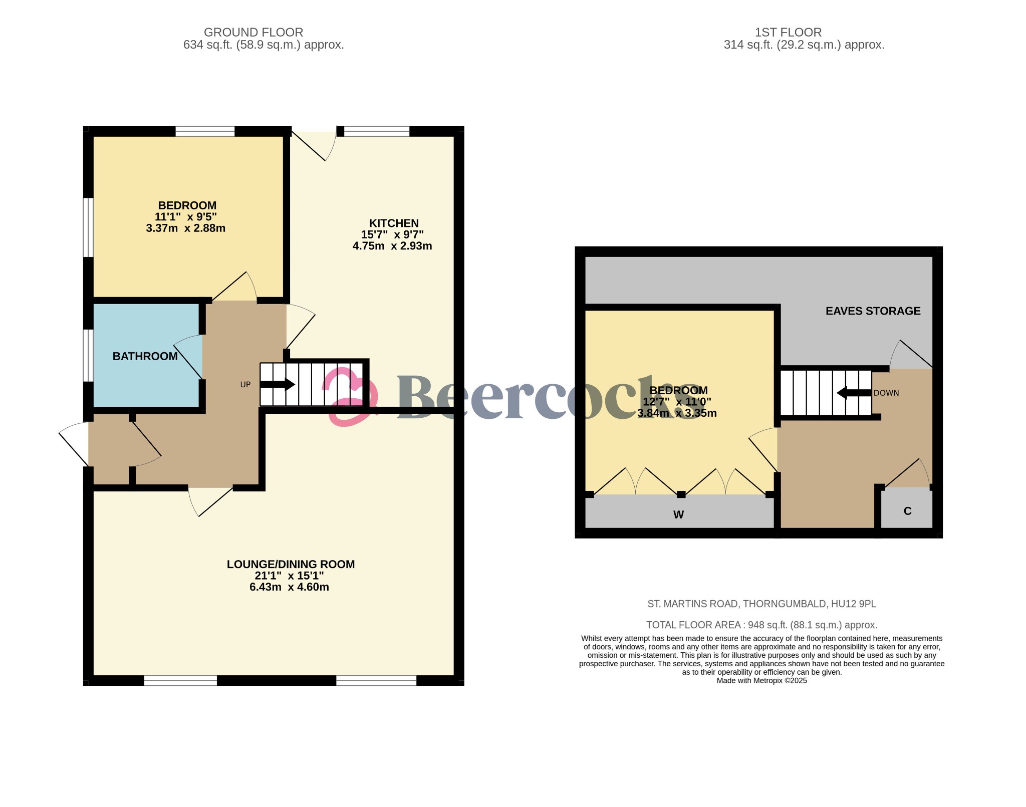 52, St. Martins Road, Hull floorplan