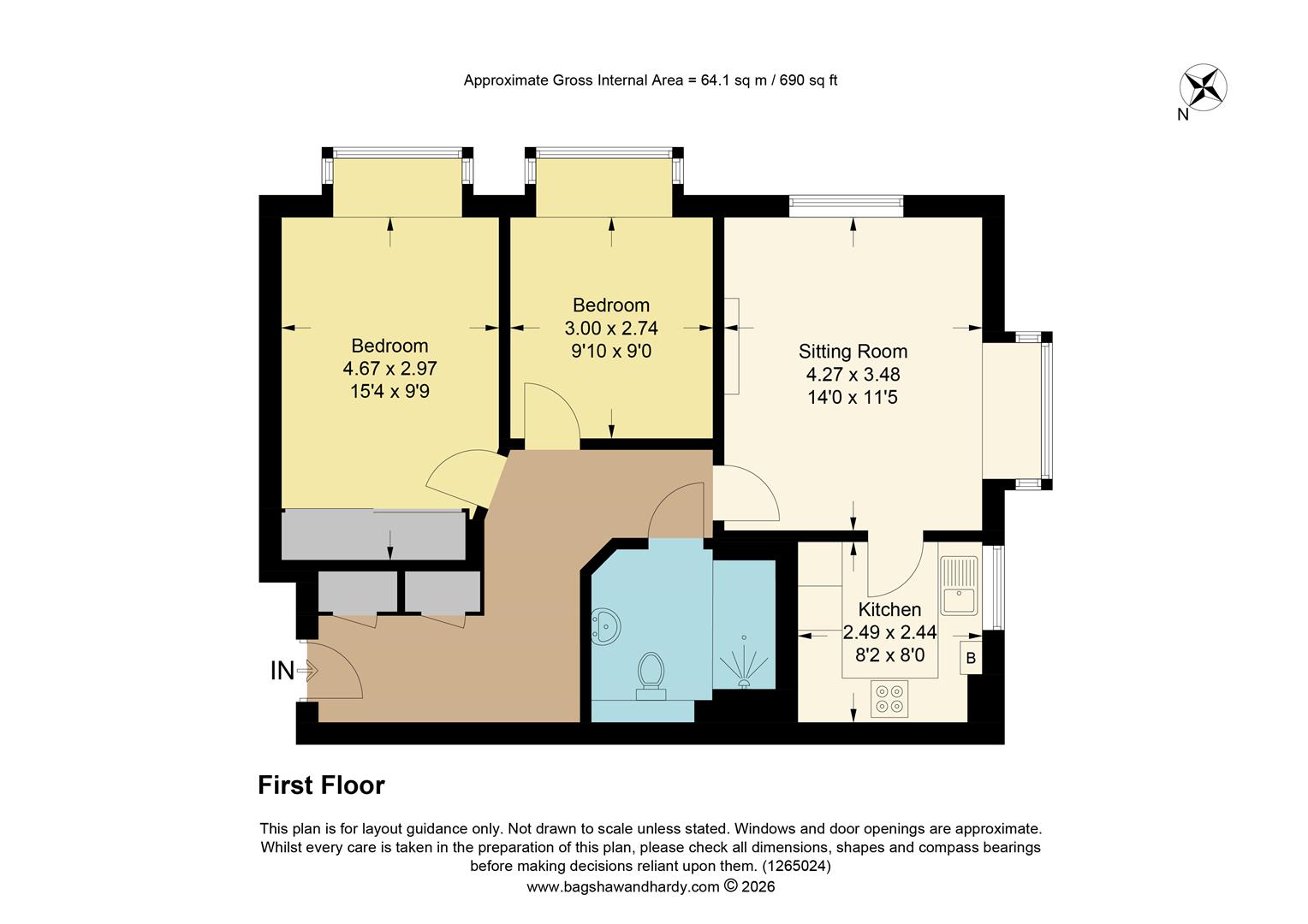 Apartment 8, Sycamore Court, Hoskins Road, Oxted floorplan