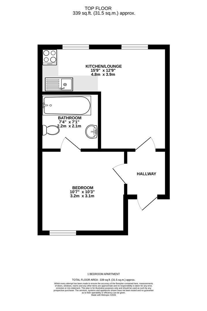 8 Bywater Court, 23-25 Southampton Street, Farnborough floorplan