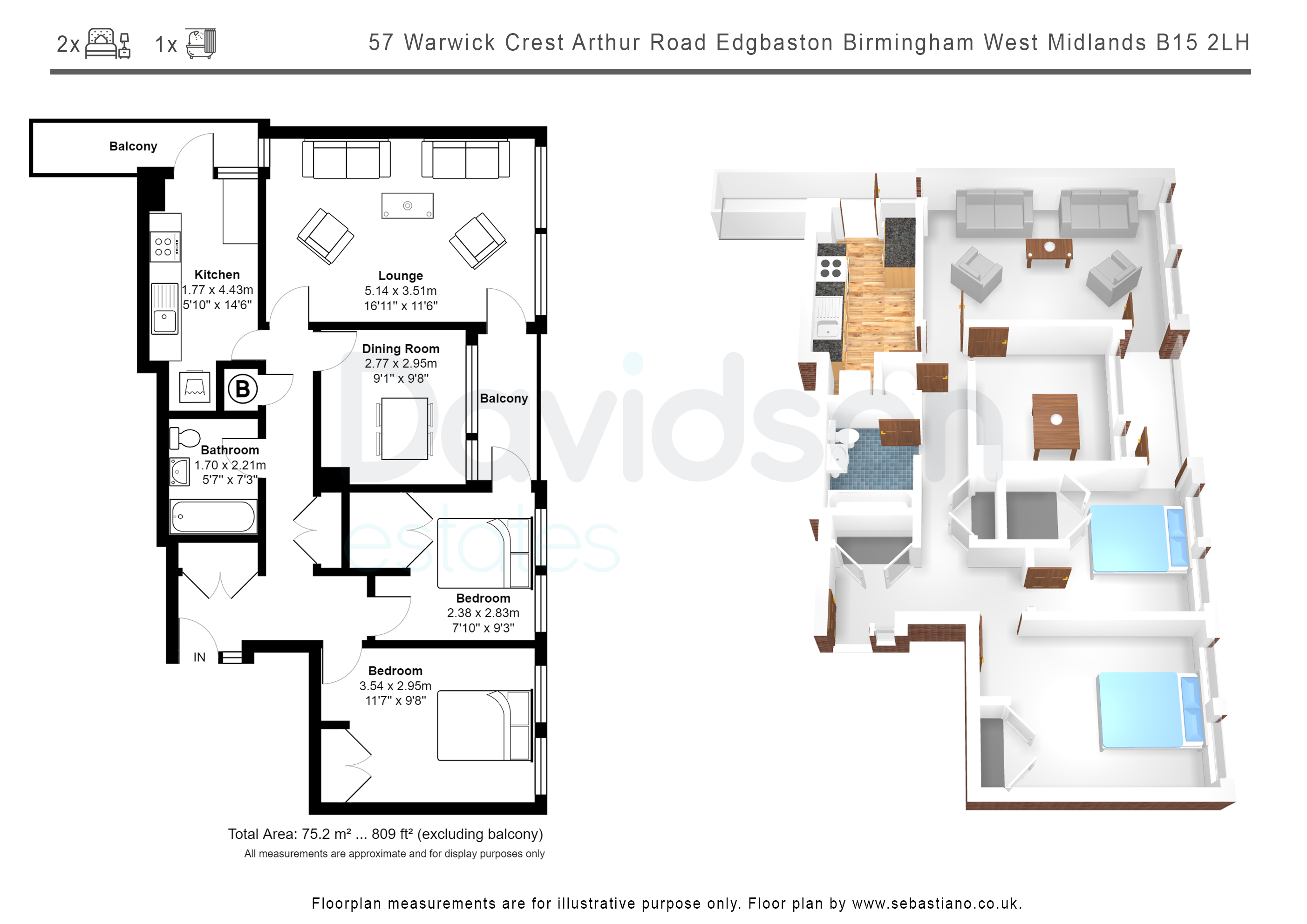 57, Warwick Crest, Edgbaston, Birmingham floorplan
