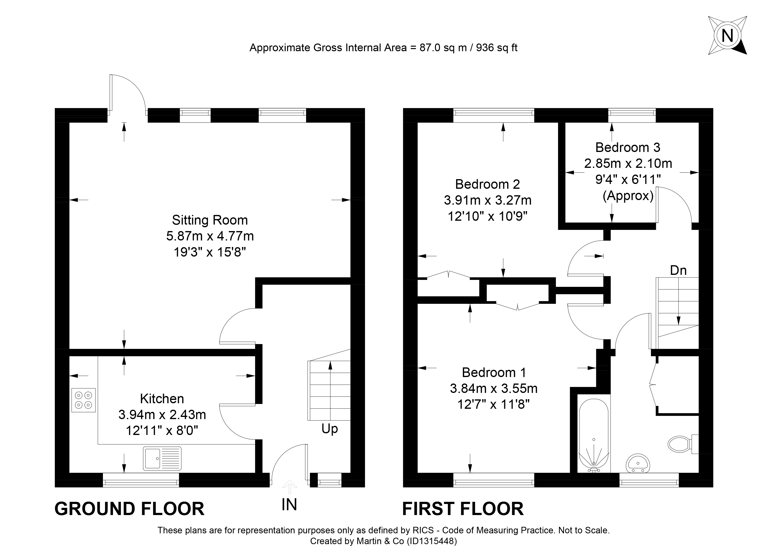 56, Priors Dean Road, Winchester floorplan