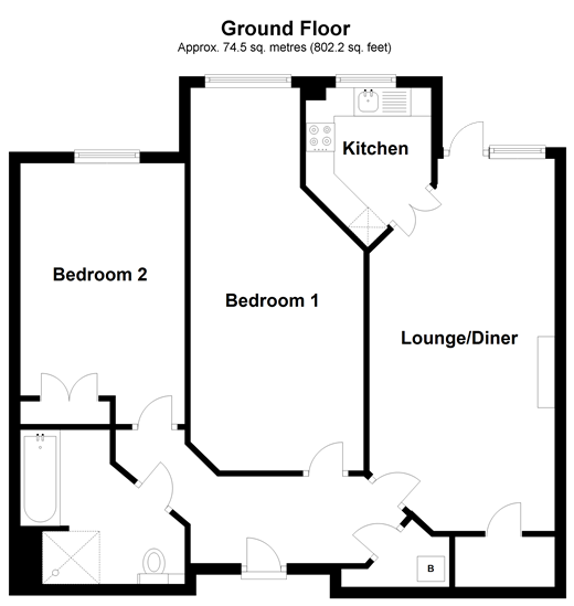 2 Bedrooms Flat for sale in Massetts Road, Horley, Surrey RH6