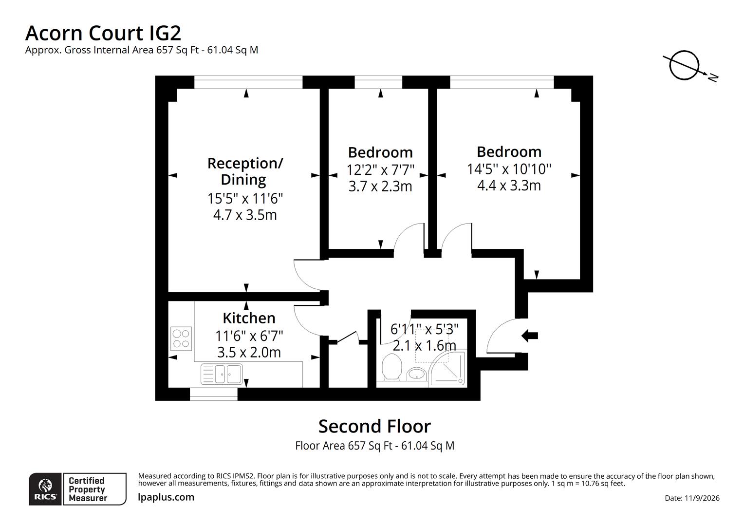 7 Acorn Court, Oaks Lane, Ilford floorplan