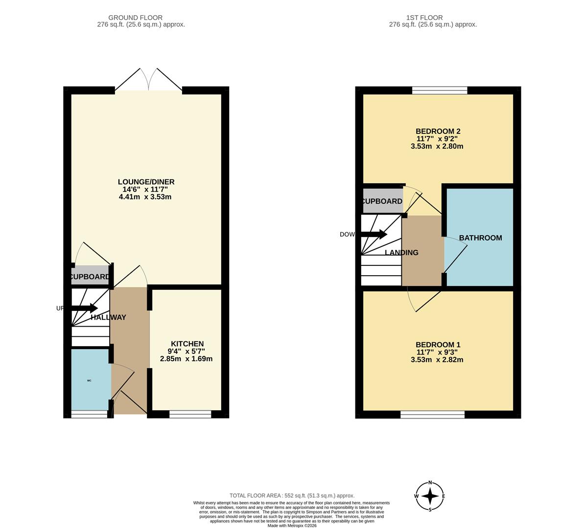 14., Lindisfarne Way, Kettering floorplan