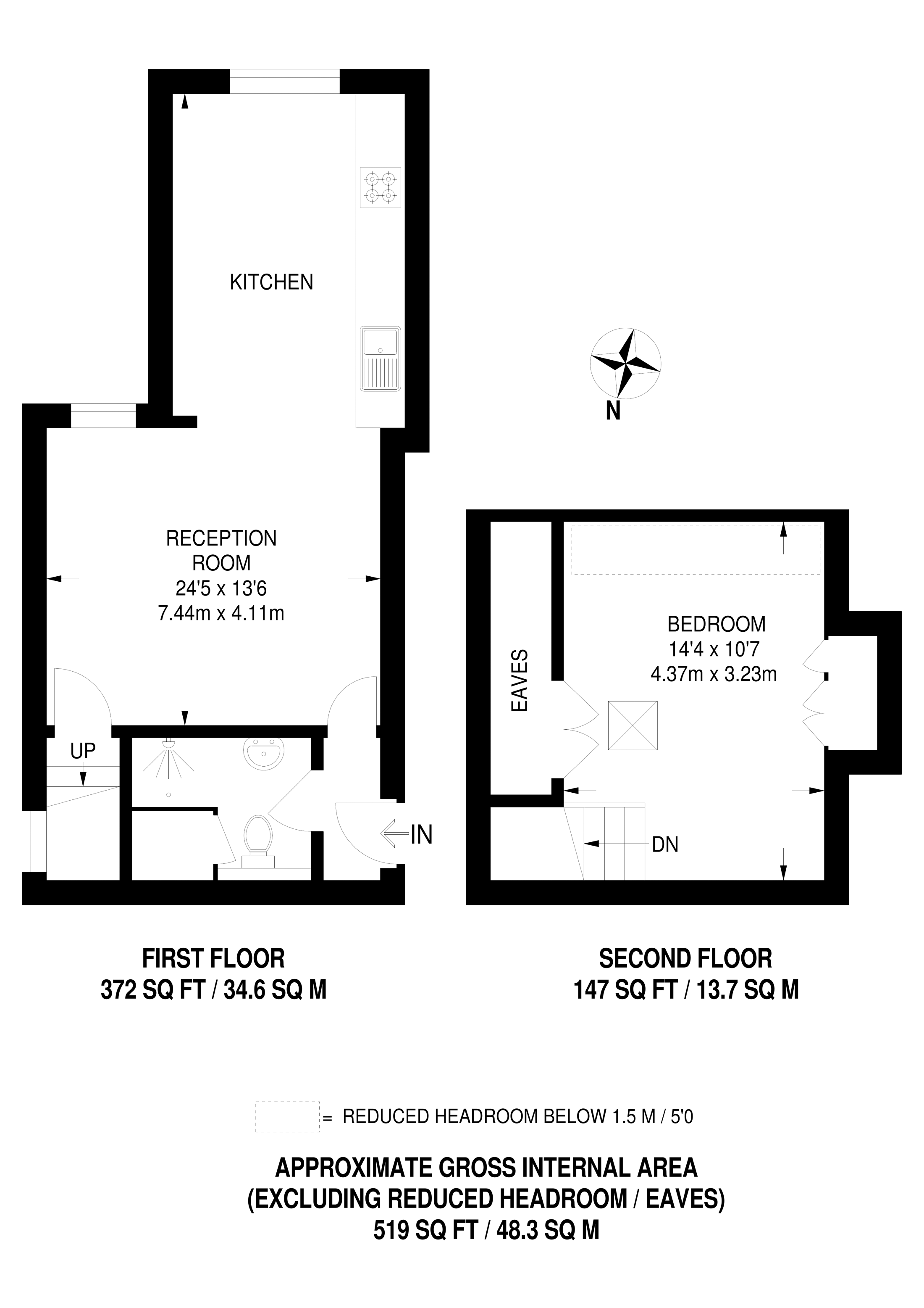 1 Bedrooms Flat to rent in Dartmouth Road, Mapesbury Estate NW2