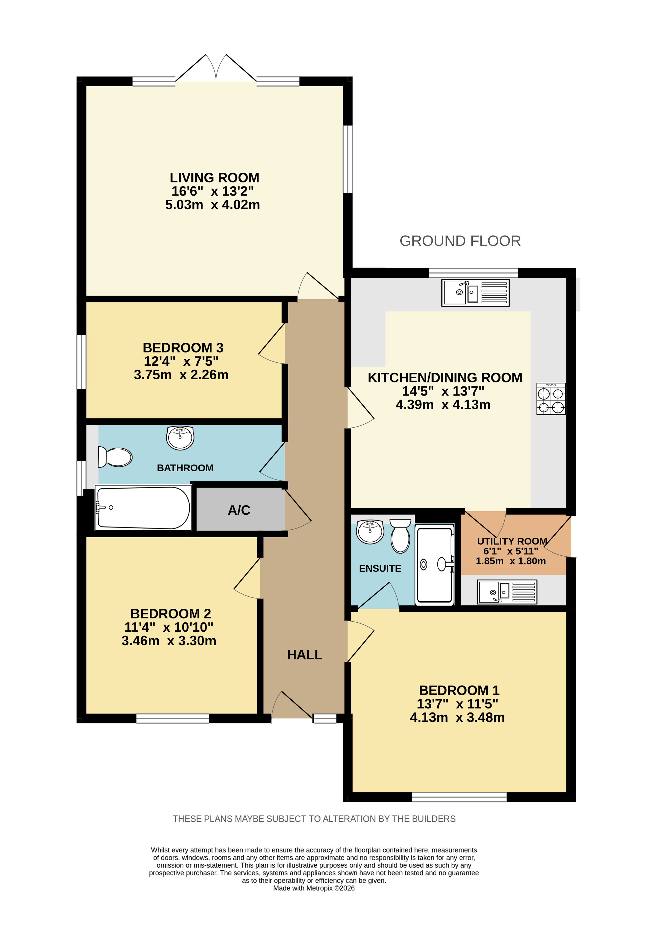 1 Oakfield Park,, Redwood Close, Cullompton floorplan