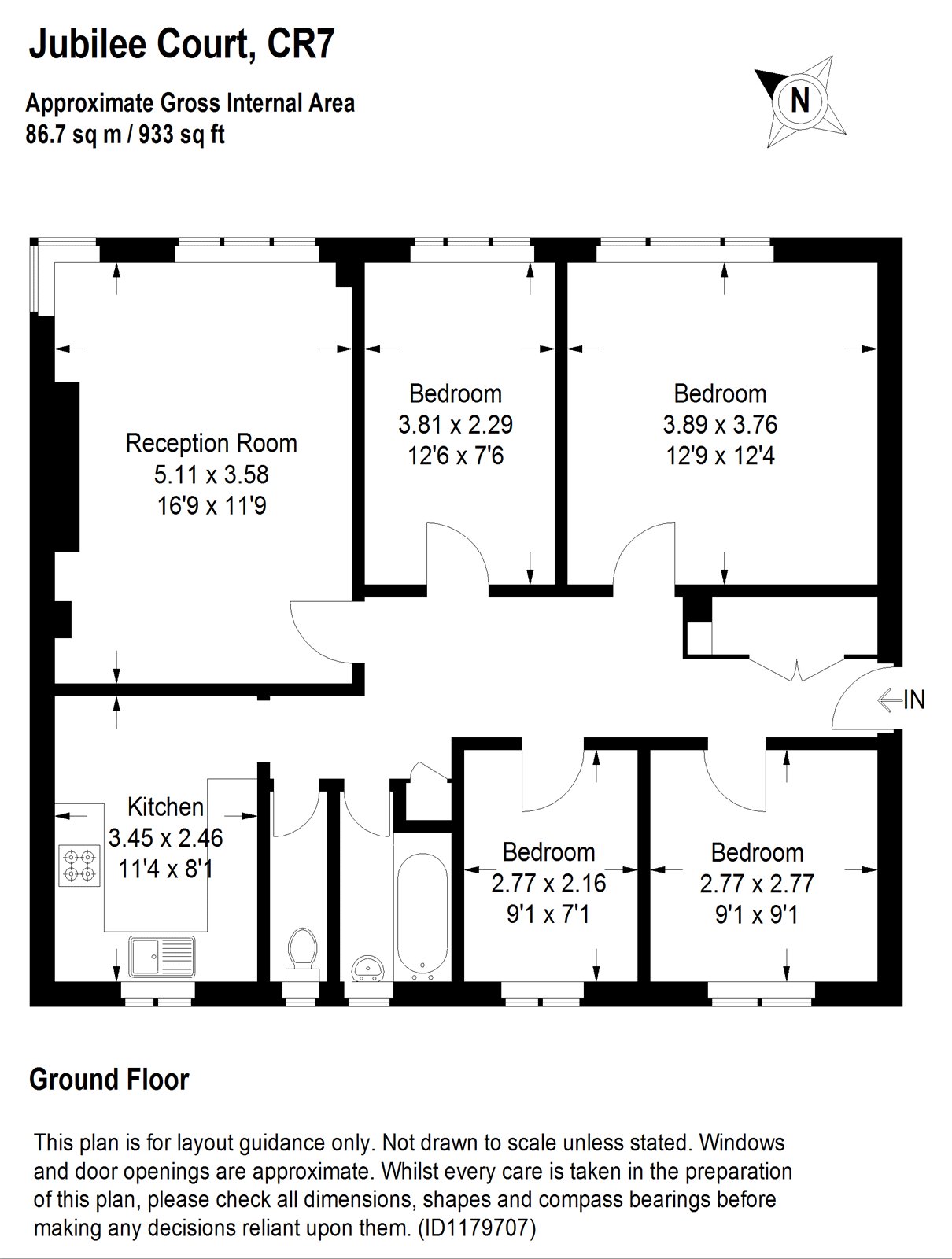 Flat 9, Jubilee Court,, London Road, Thornton Heath floorplan