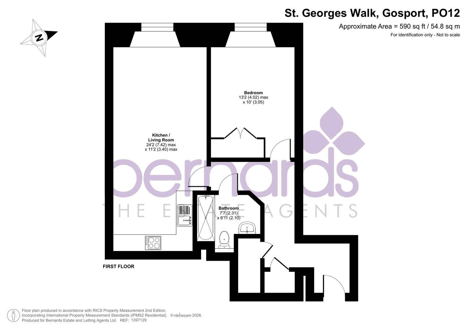 60, St. Georges Walk, Gosport floorplan