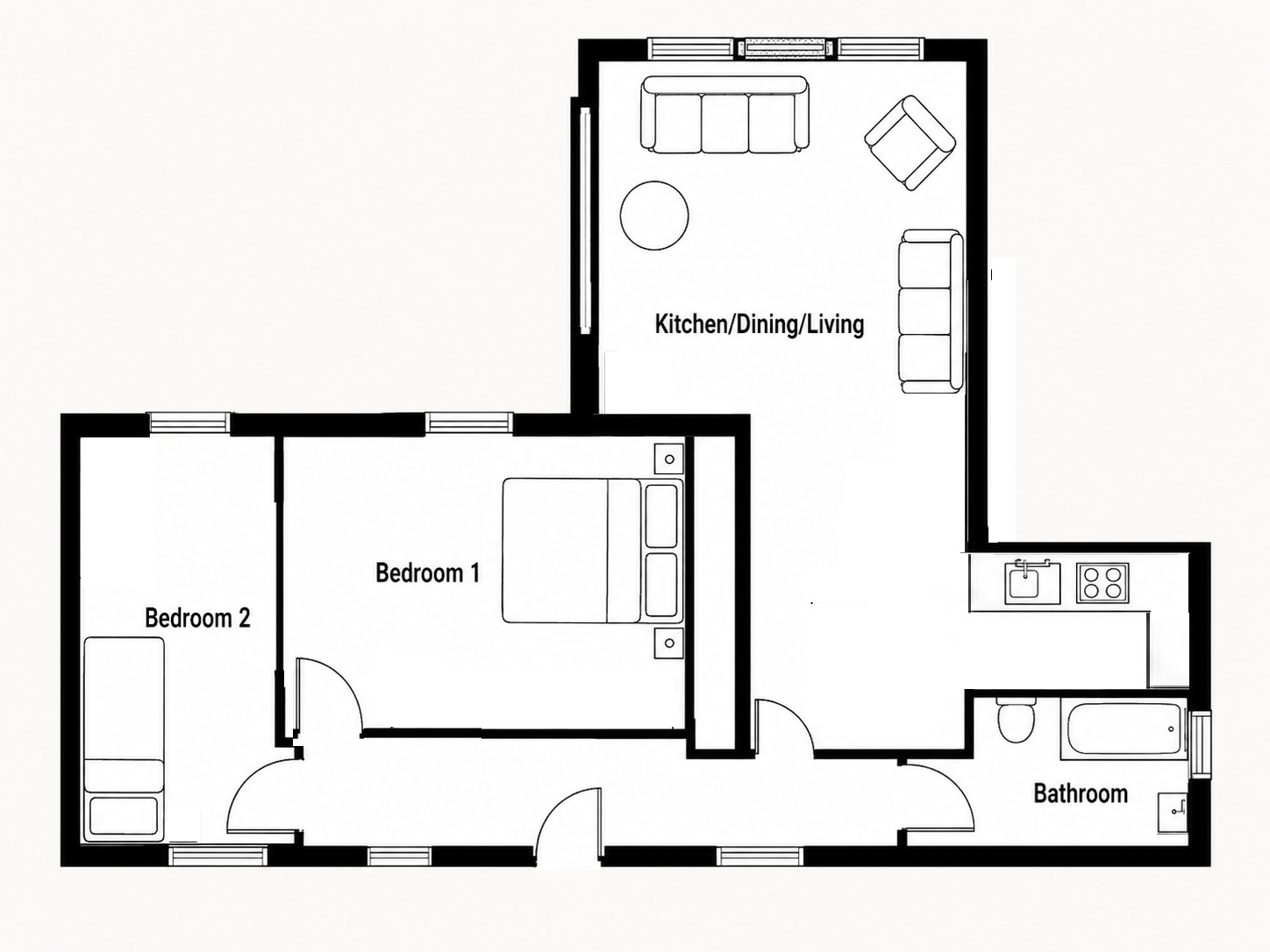 Apartment 4 The Nest - The Warren,, Wheatley Lane Road, Nelson floorplan