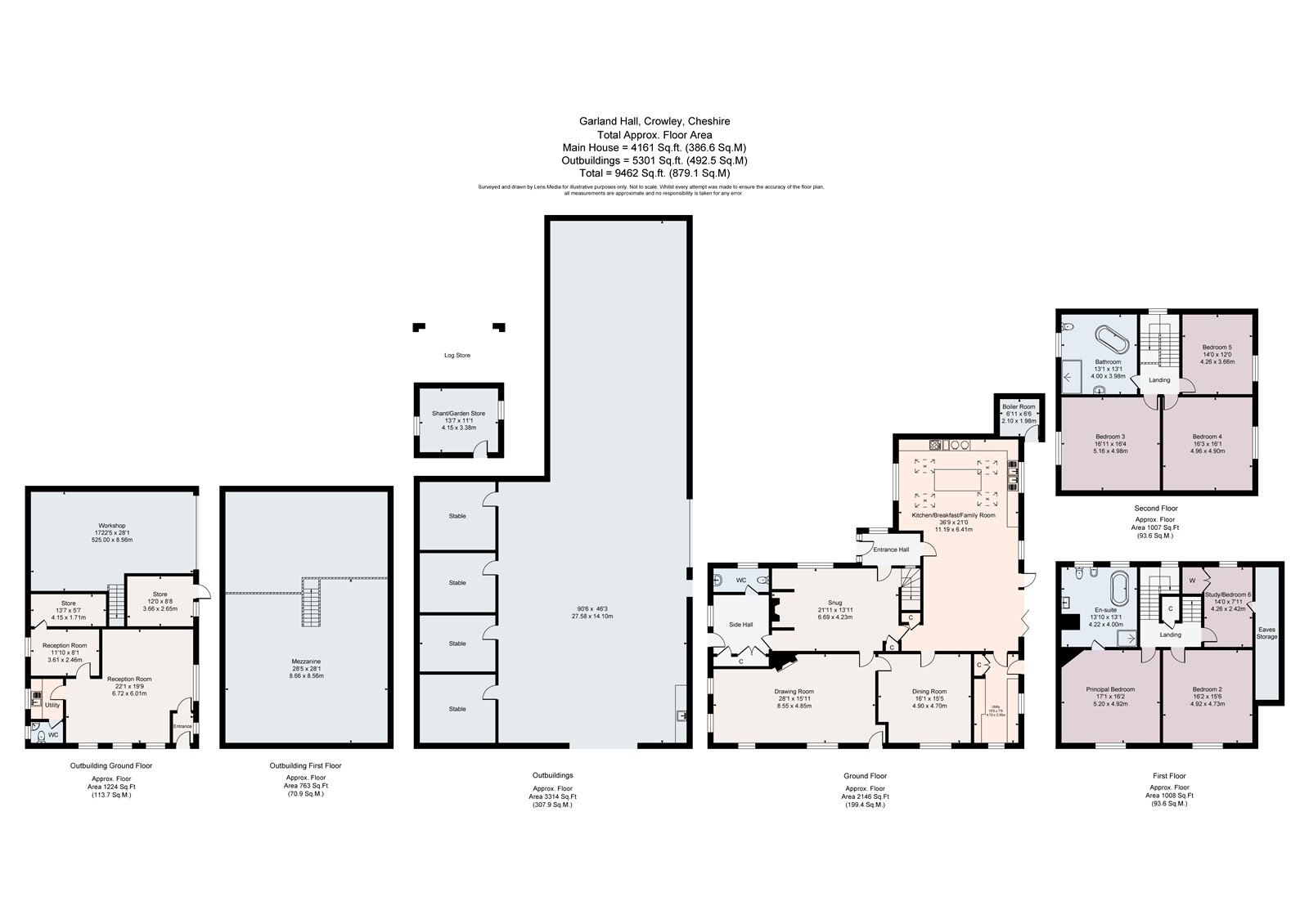 Garland Hall,, Crowley, Cheshire floorplan