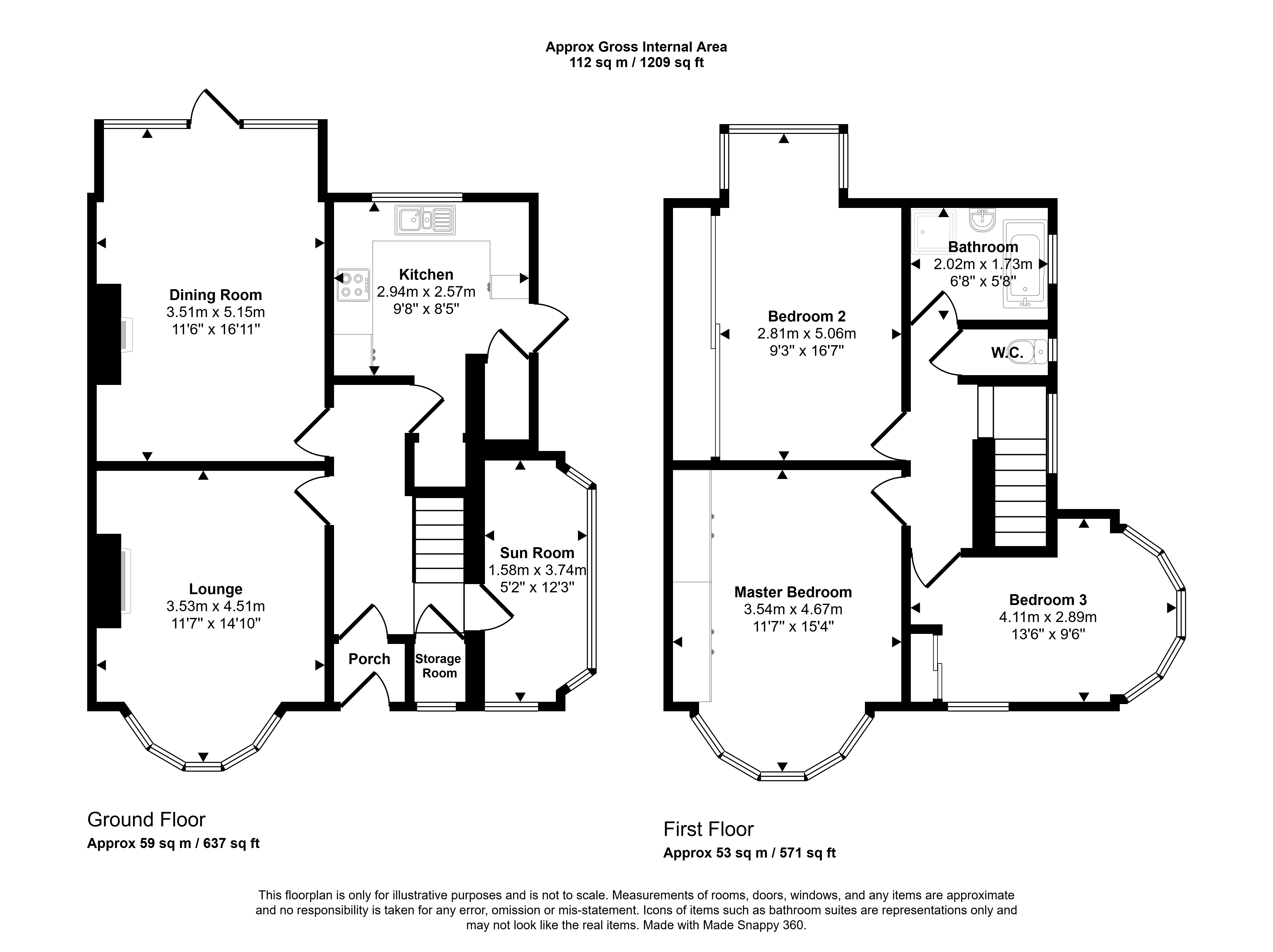 88, Cauldwell Lane, Whitley Bay floorplan