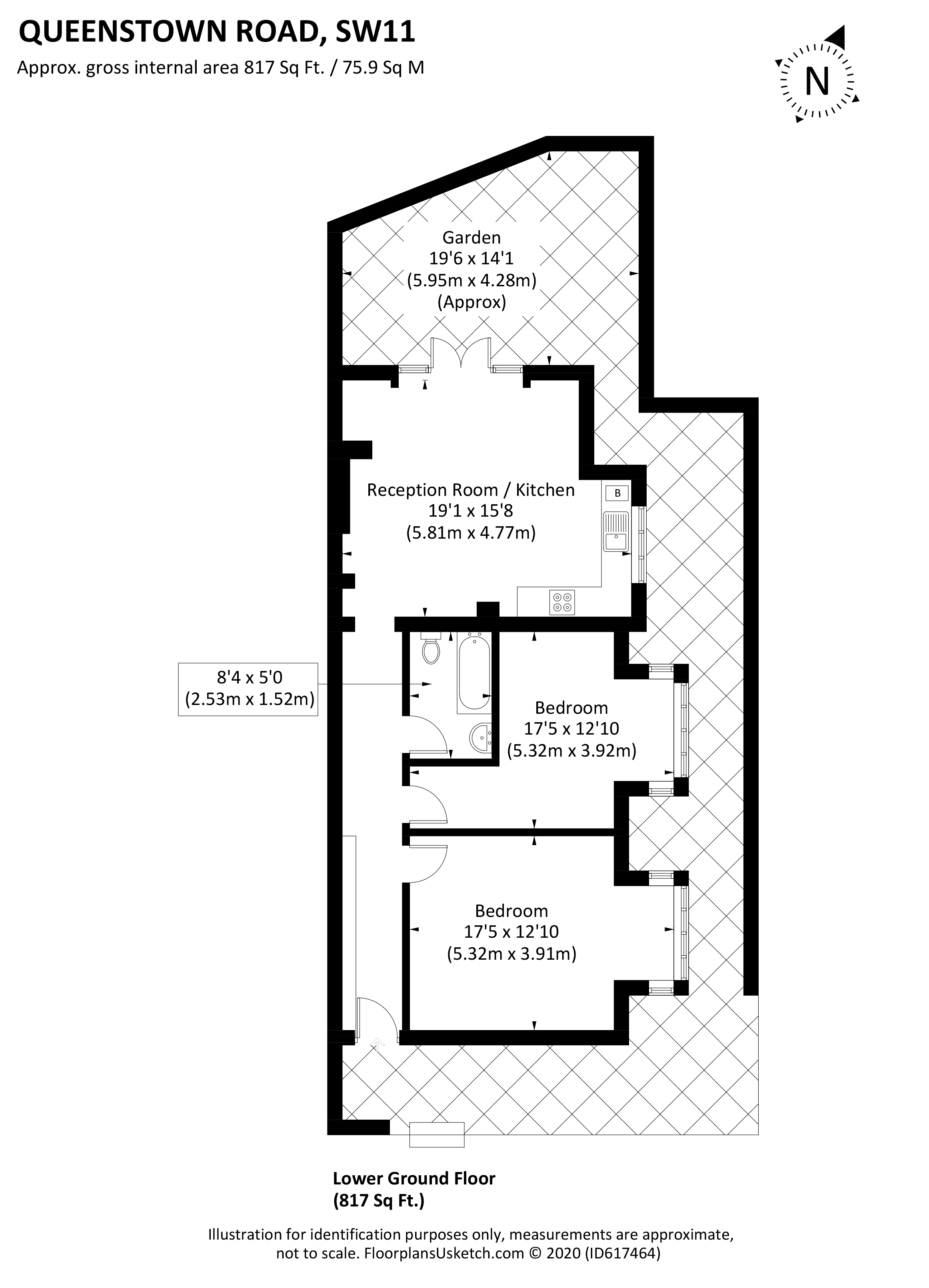361, Queenstown Road, London floorplan