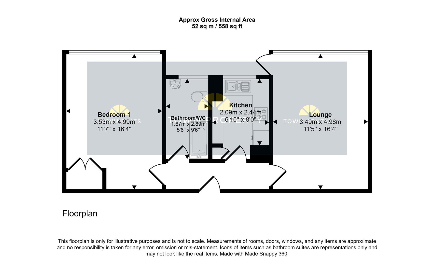 17, Grand Court, King Edwards Parade, Eastbourne floorplan