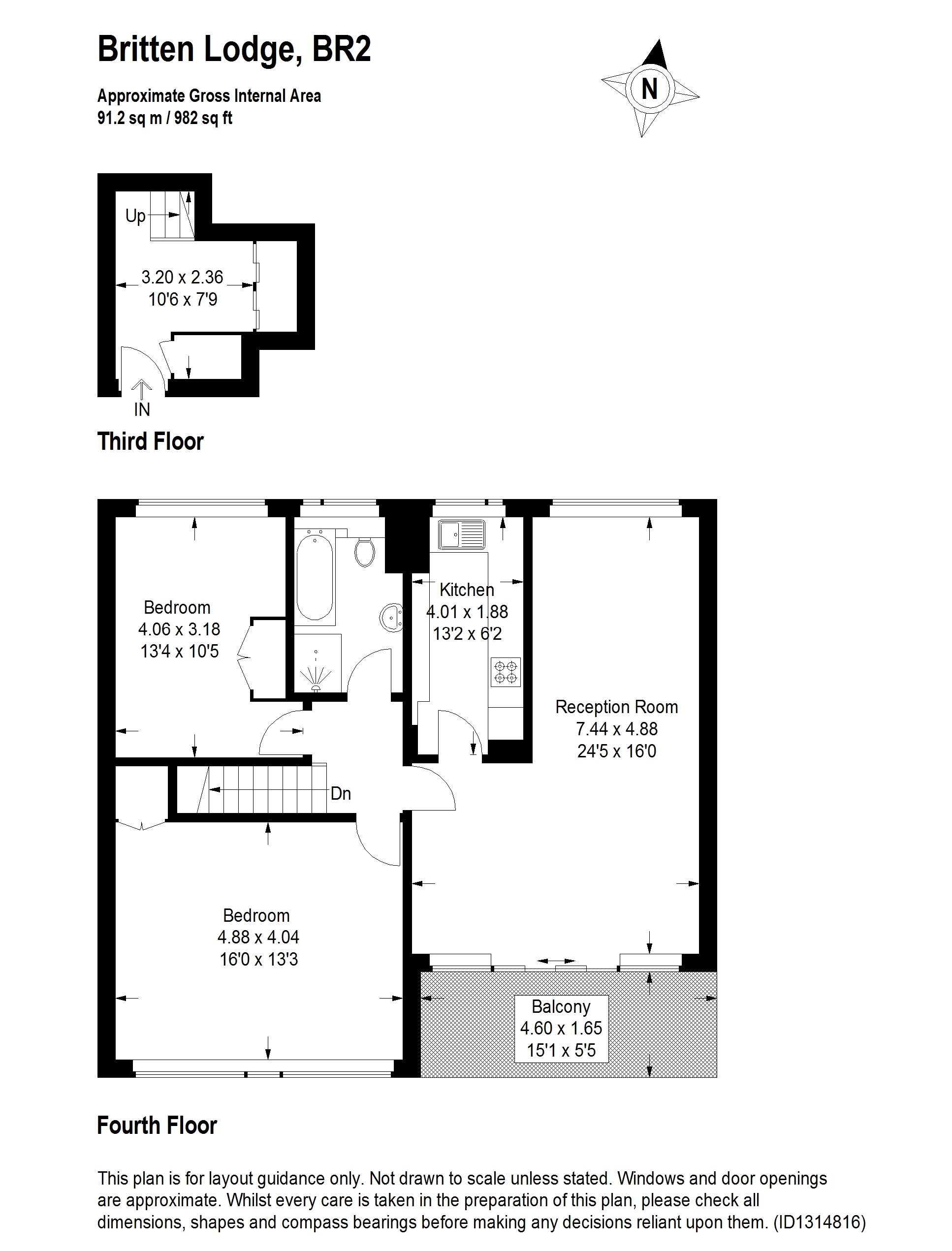 Flat 17, Britten Lodge, Bromley floorplan