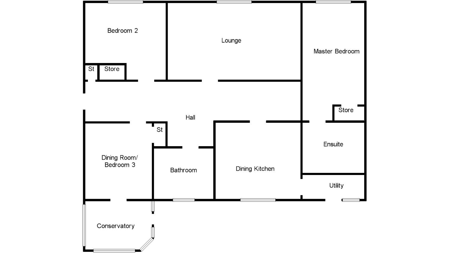 3 Bedrooms Bungalow for sale in Woodburn Place, Houston, Renfrewshire PA6