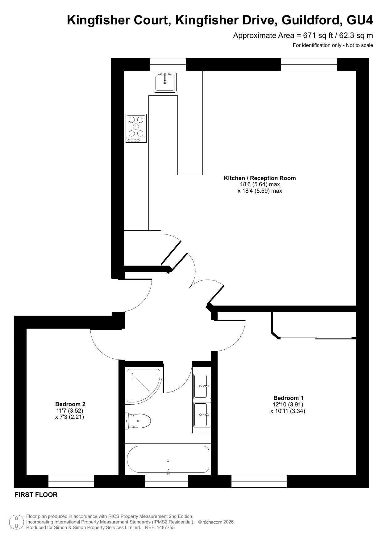 15, Kingfisher Court, Guildford floorplan