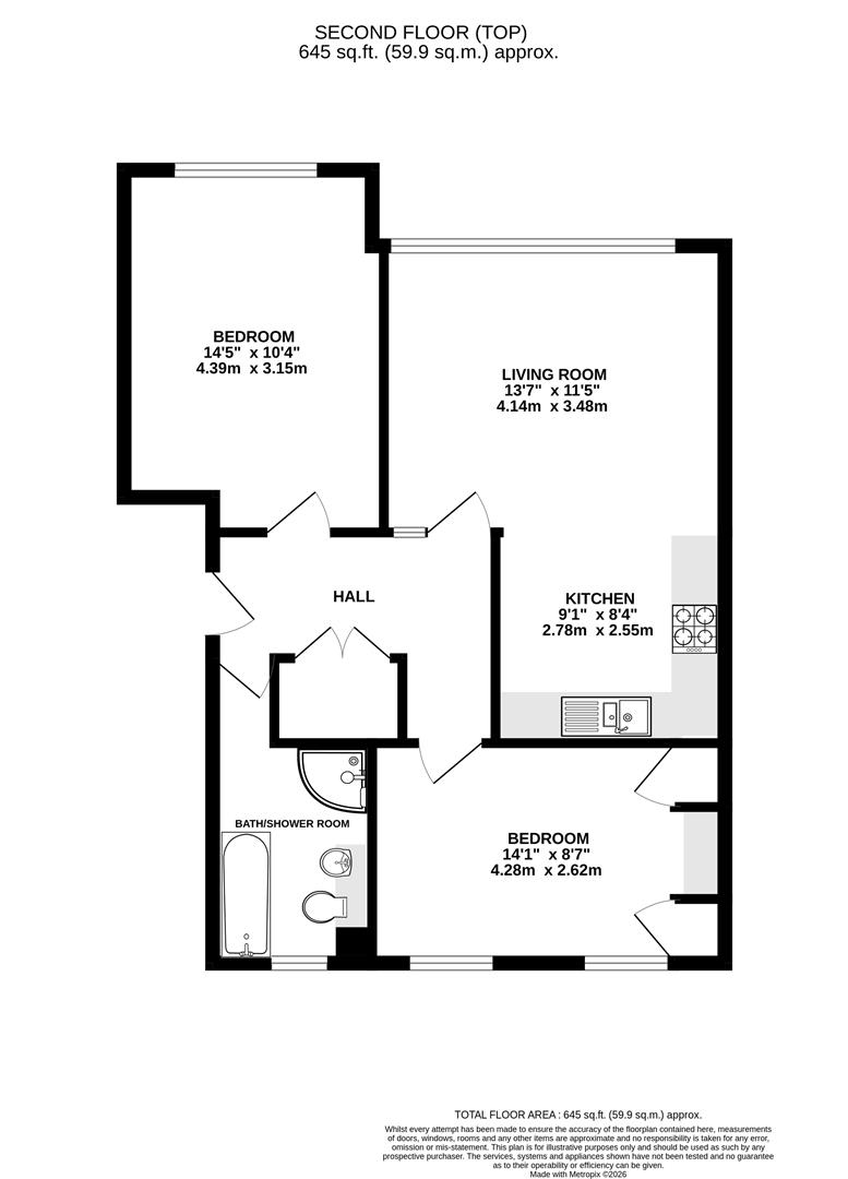 13 Carlton House, Hanworth Road, Hounslow floorplan