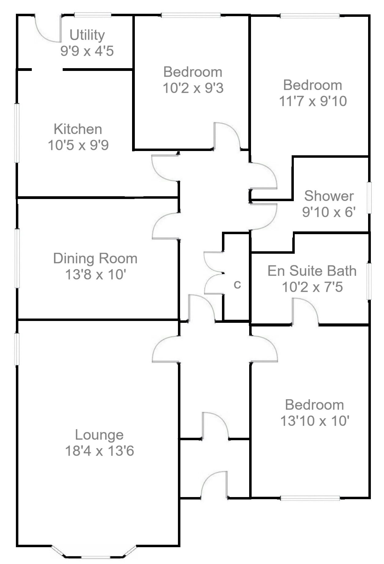 104, Russell Street, North Lanarkshire floorplan