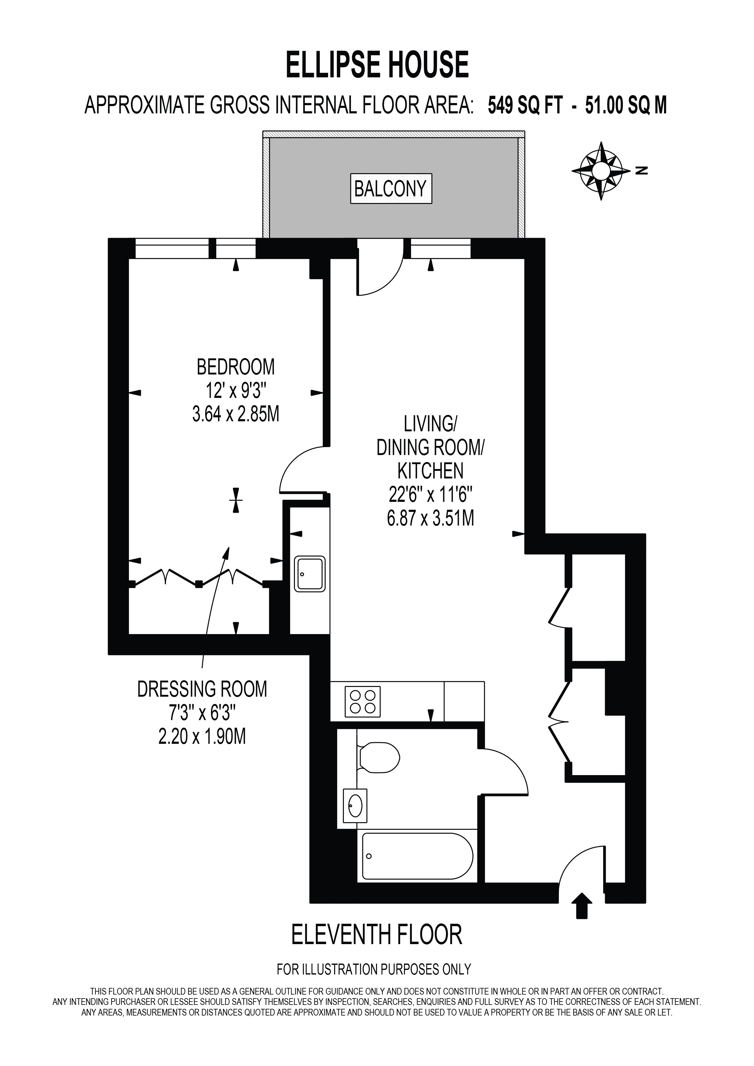 Apartment 1105 Ellipse House 2, Eden Place, London floorplan