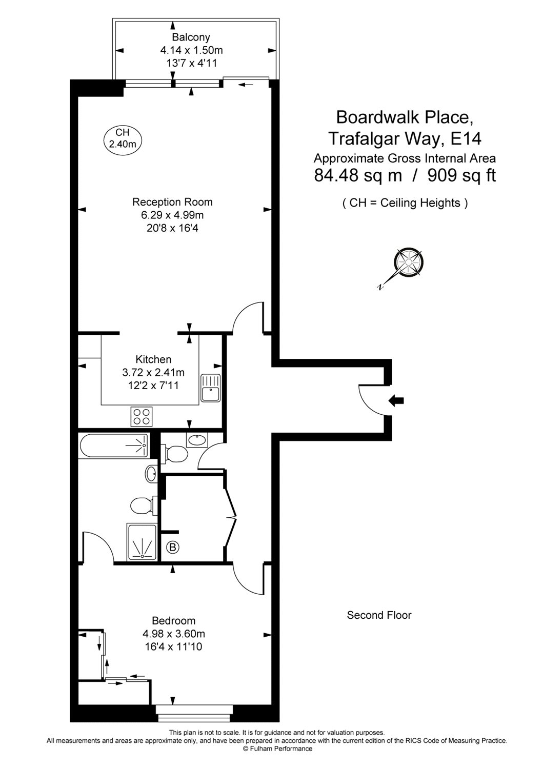 1 Bedrooms Flat to rent in Boardwalk Place, Trafalgar Way E14