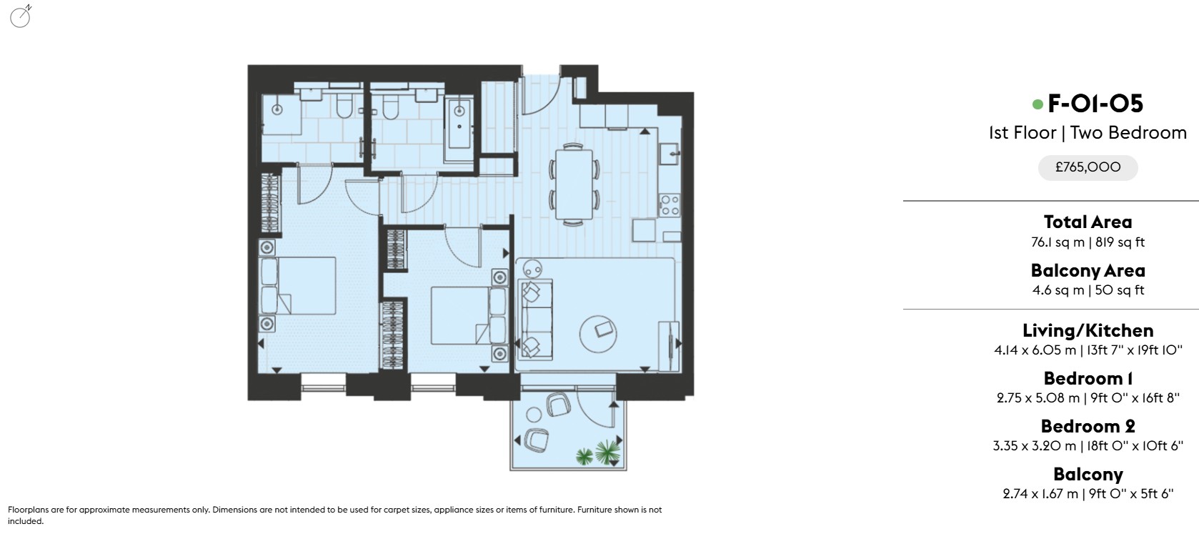 (F-01-05) Ashbee, Flat 5, Brent Cross Town, London floorplan