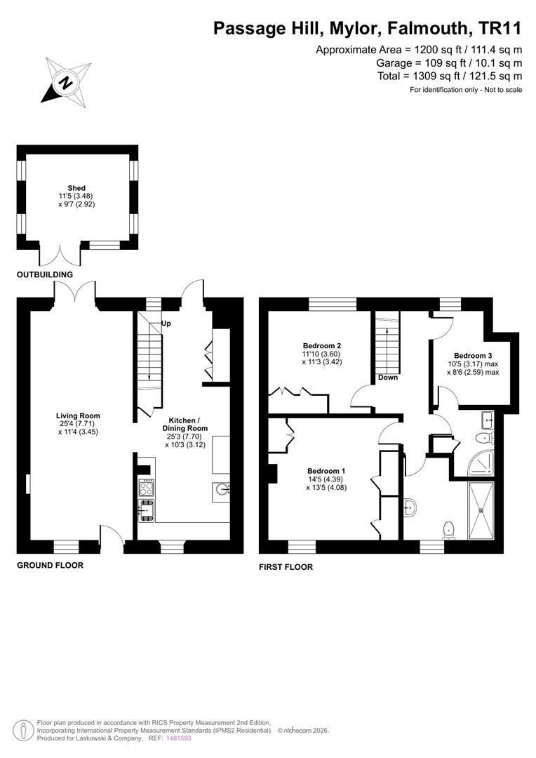 Box Trees, 23, Passage Hill, Falmouth floorplan