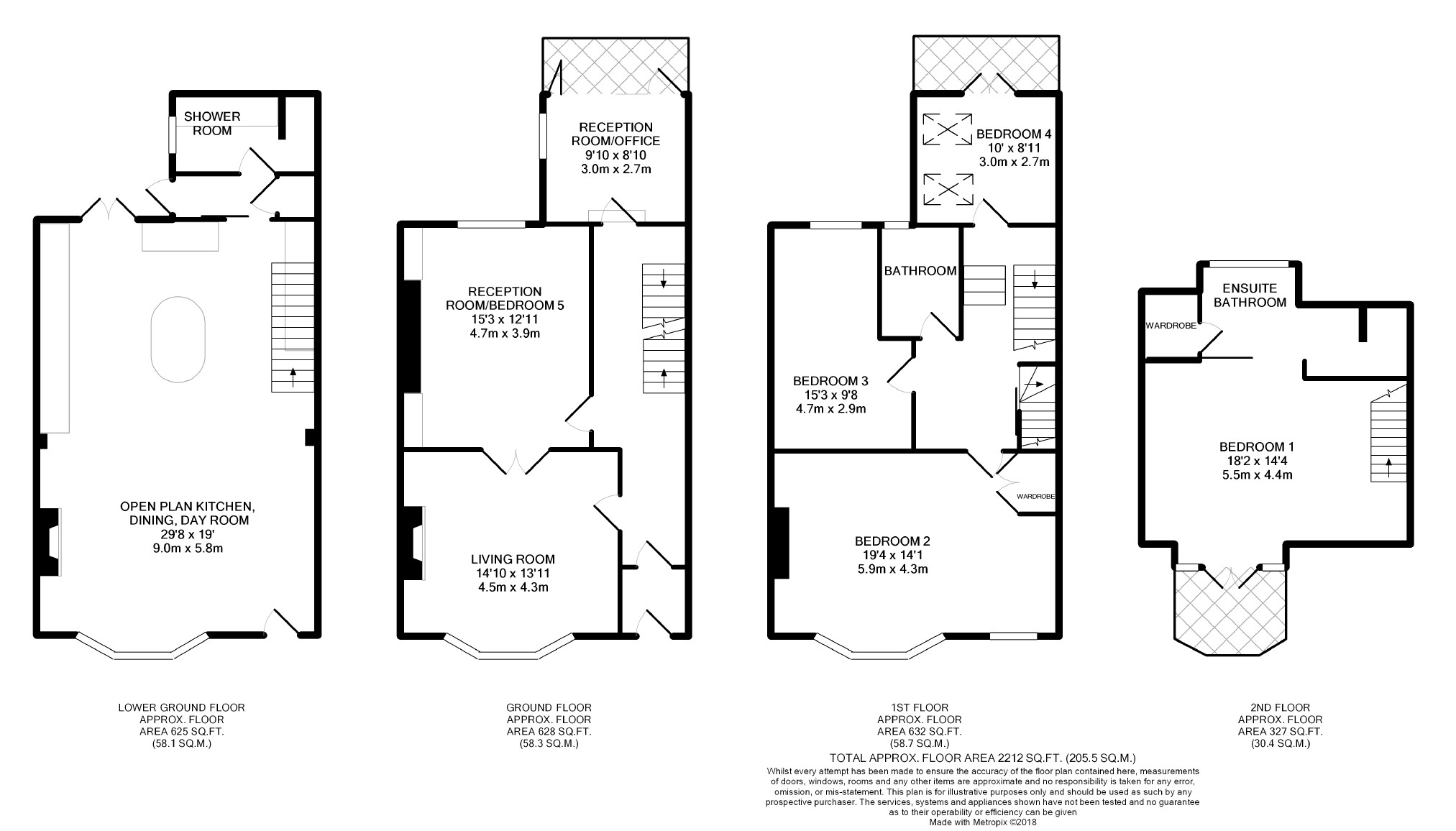 5 Bedrooms Terraced house for sale in Priory Terrace, Mountfield Road, Lewes, East Sussex BN7