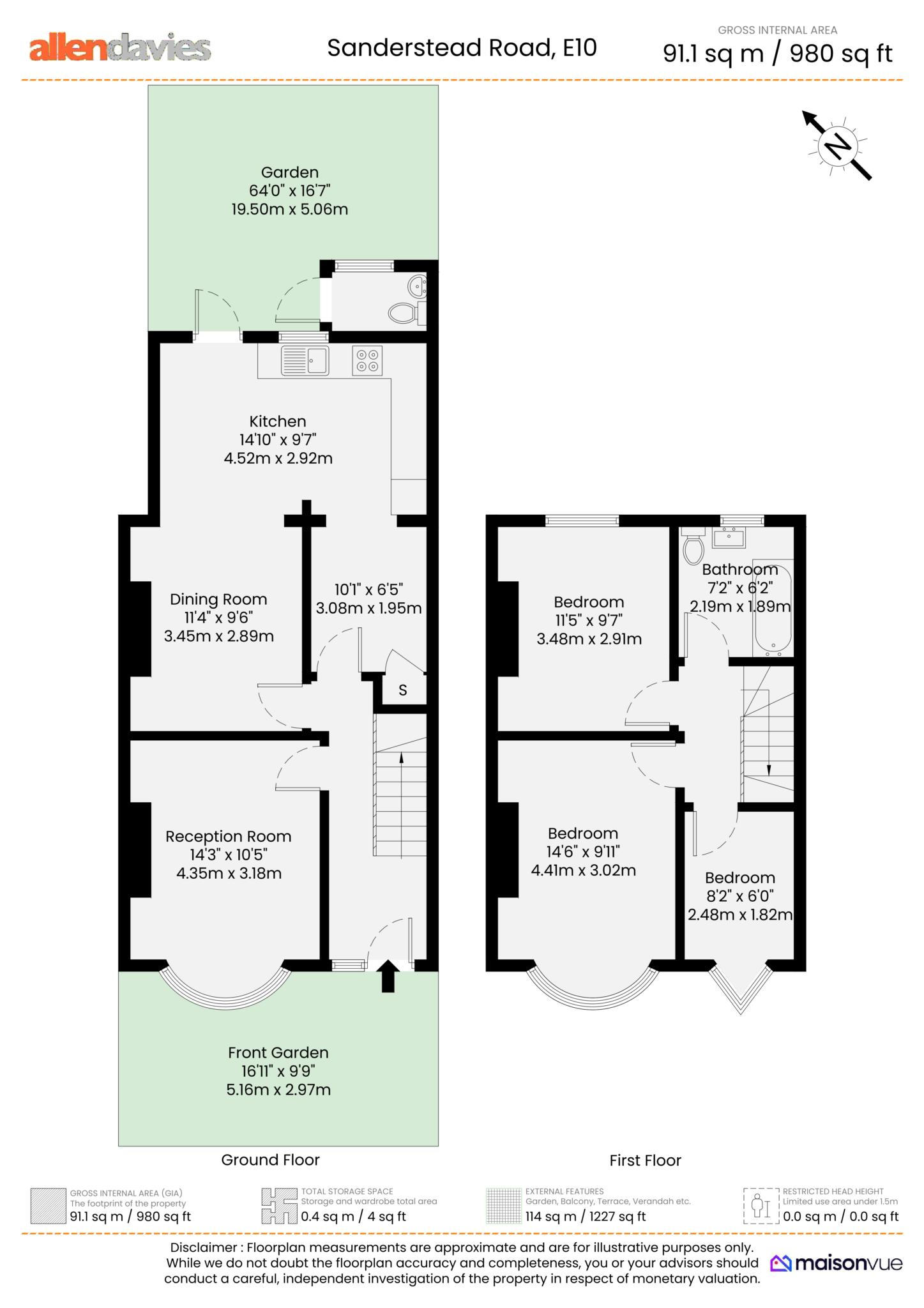 10, Sanderstead Road, London floorplan