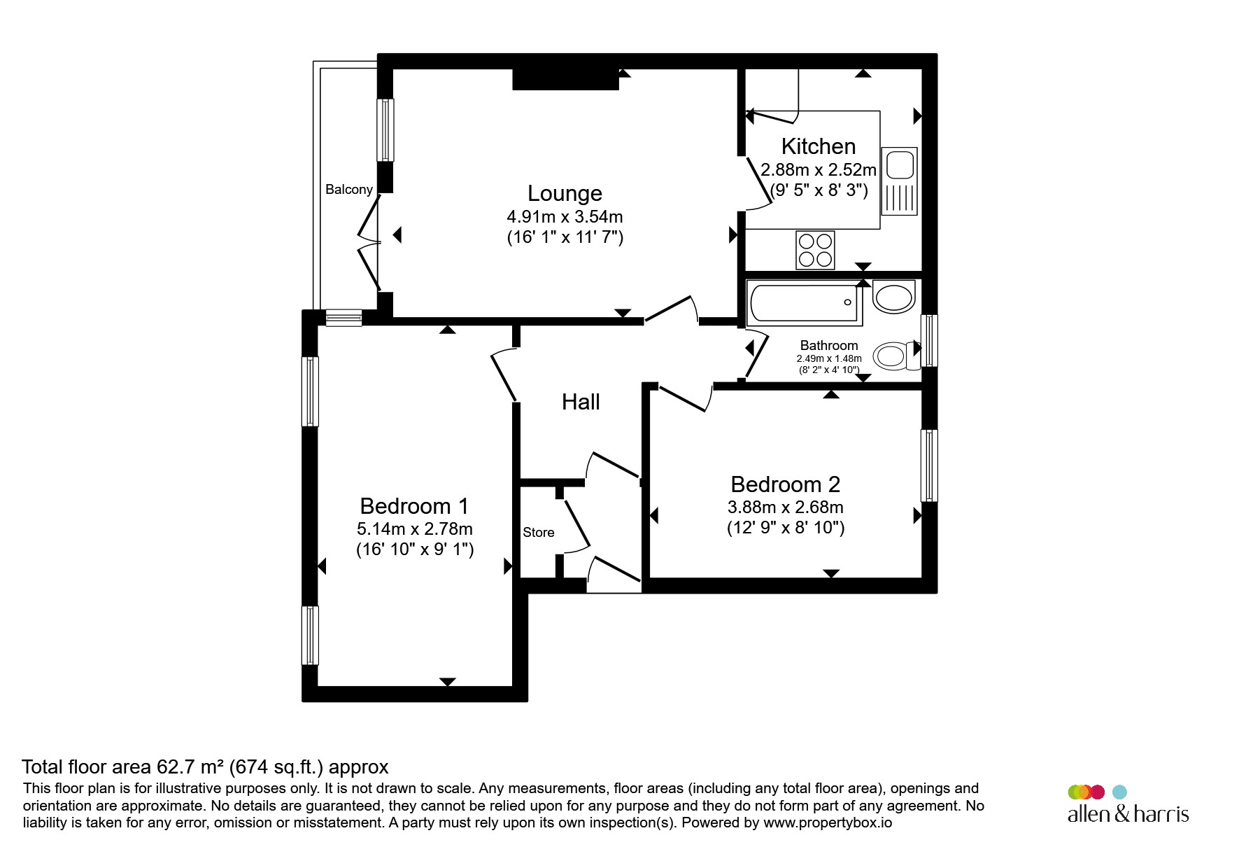2/2, 1, Sir Michael Place, Paisley floorplan