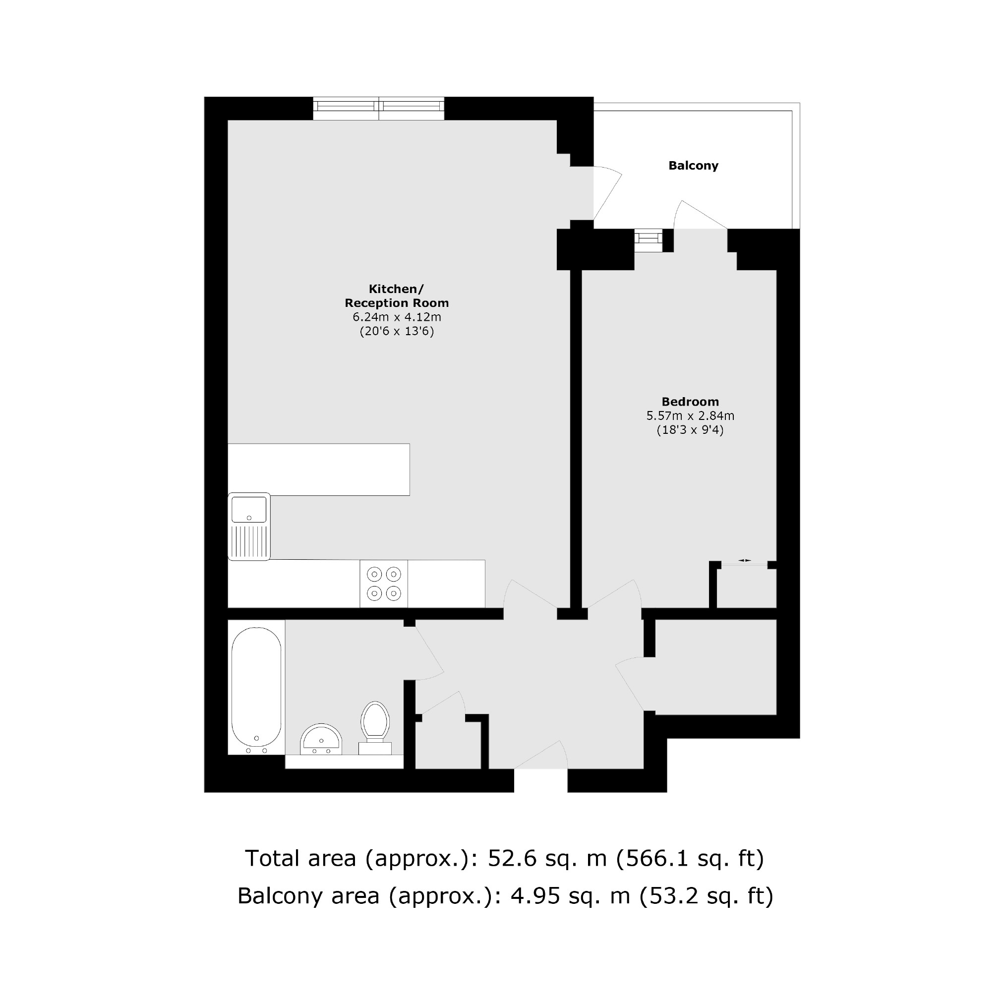 1 Sherrington Court, 97, Rathbone Street, London floorplan