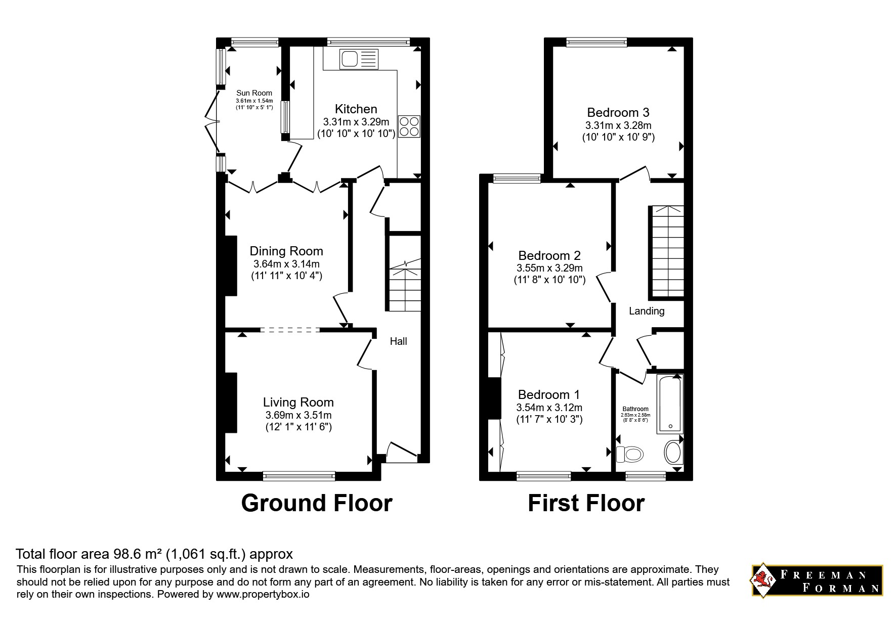 4, Norman Villas, Robertsbridge floorplan