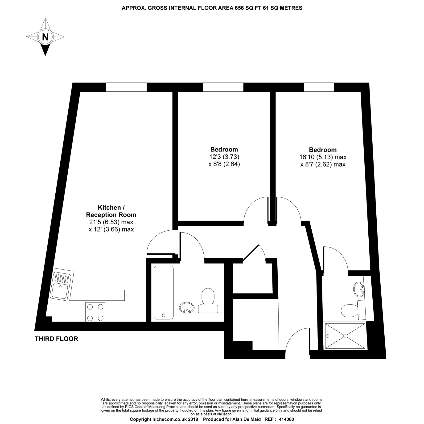 2 Bedrooms Flat for sale in Rhodes Court, 5 Jefferson Place, Bromley BR2