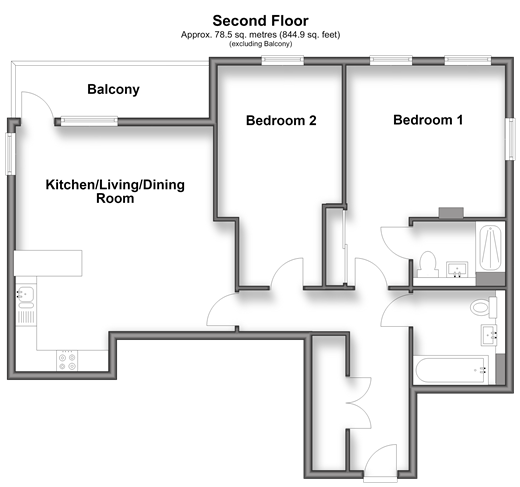 Marketfield Way, Redhill floorplan