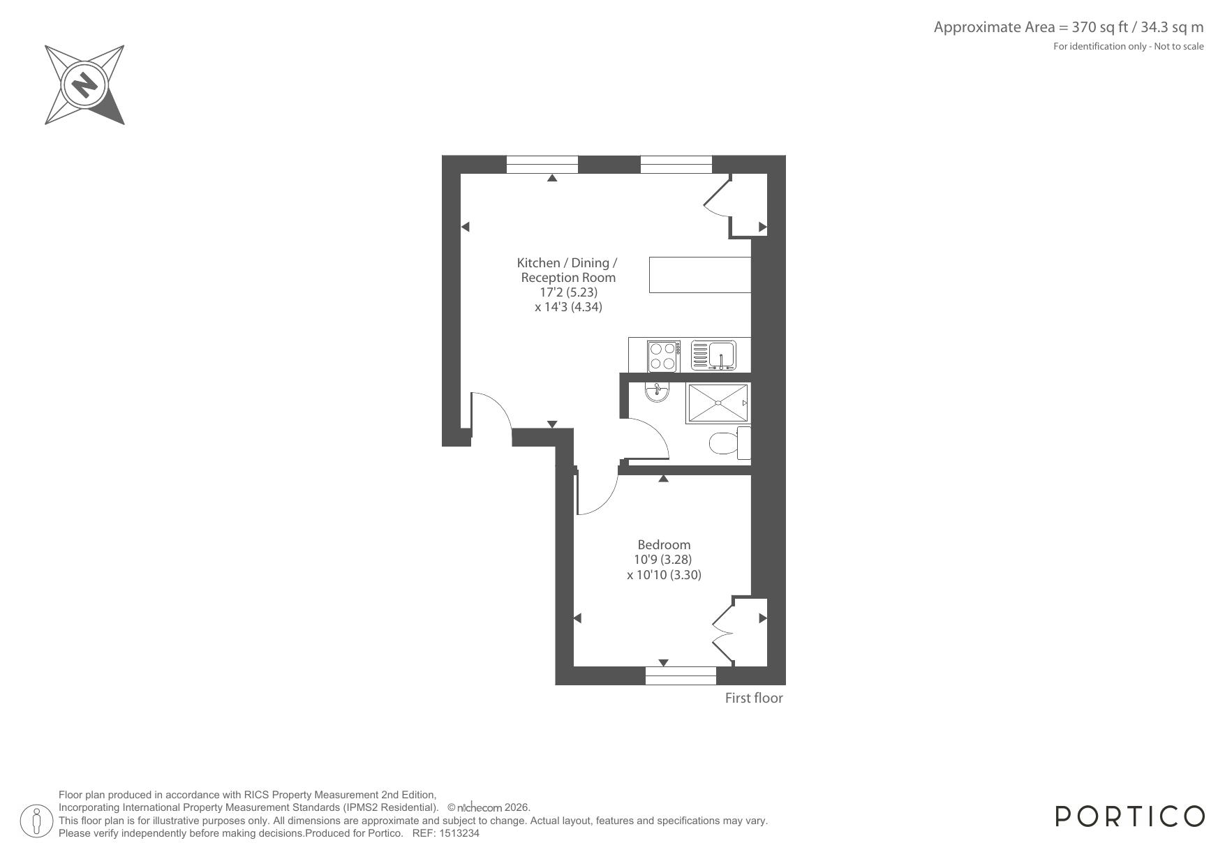 Flat B, 105, Highbury Hill, London floorplan