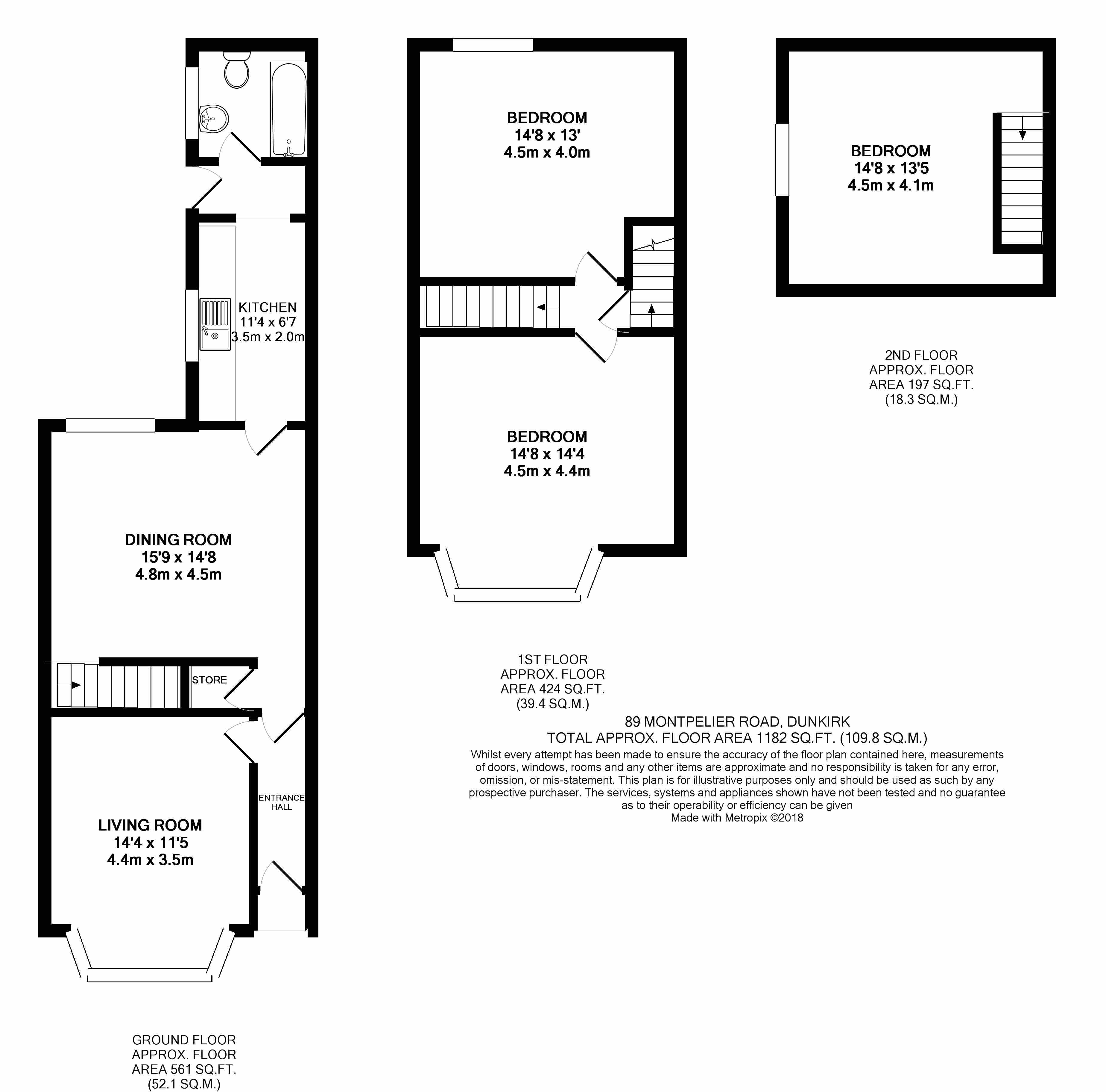 3 Bedrooms End terrace house to rent in Montpelier Road, Dunkirk, Nottingham NG7