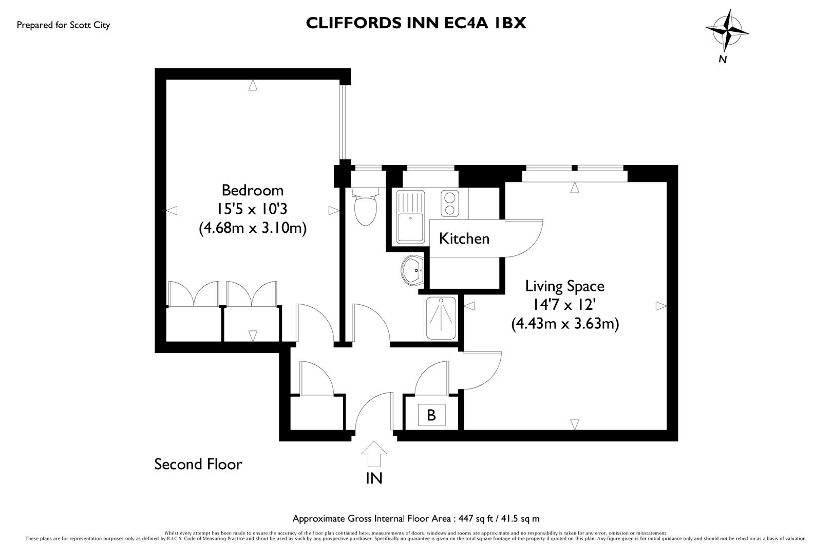 Cliffords Inn, London floorplan