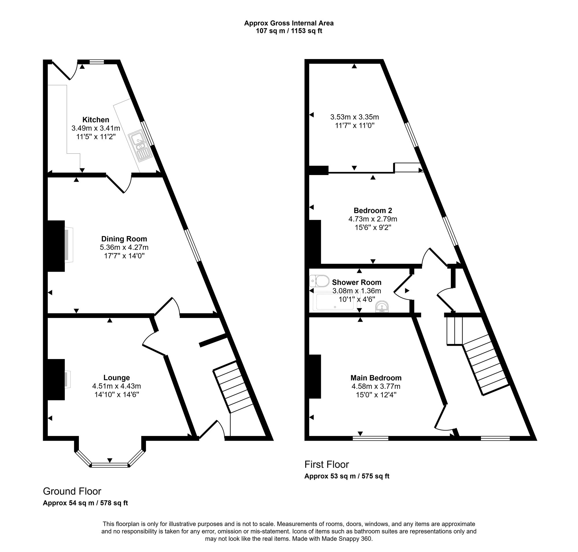 38 Woodhouse Lane, Wigan floorplan