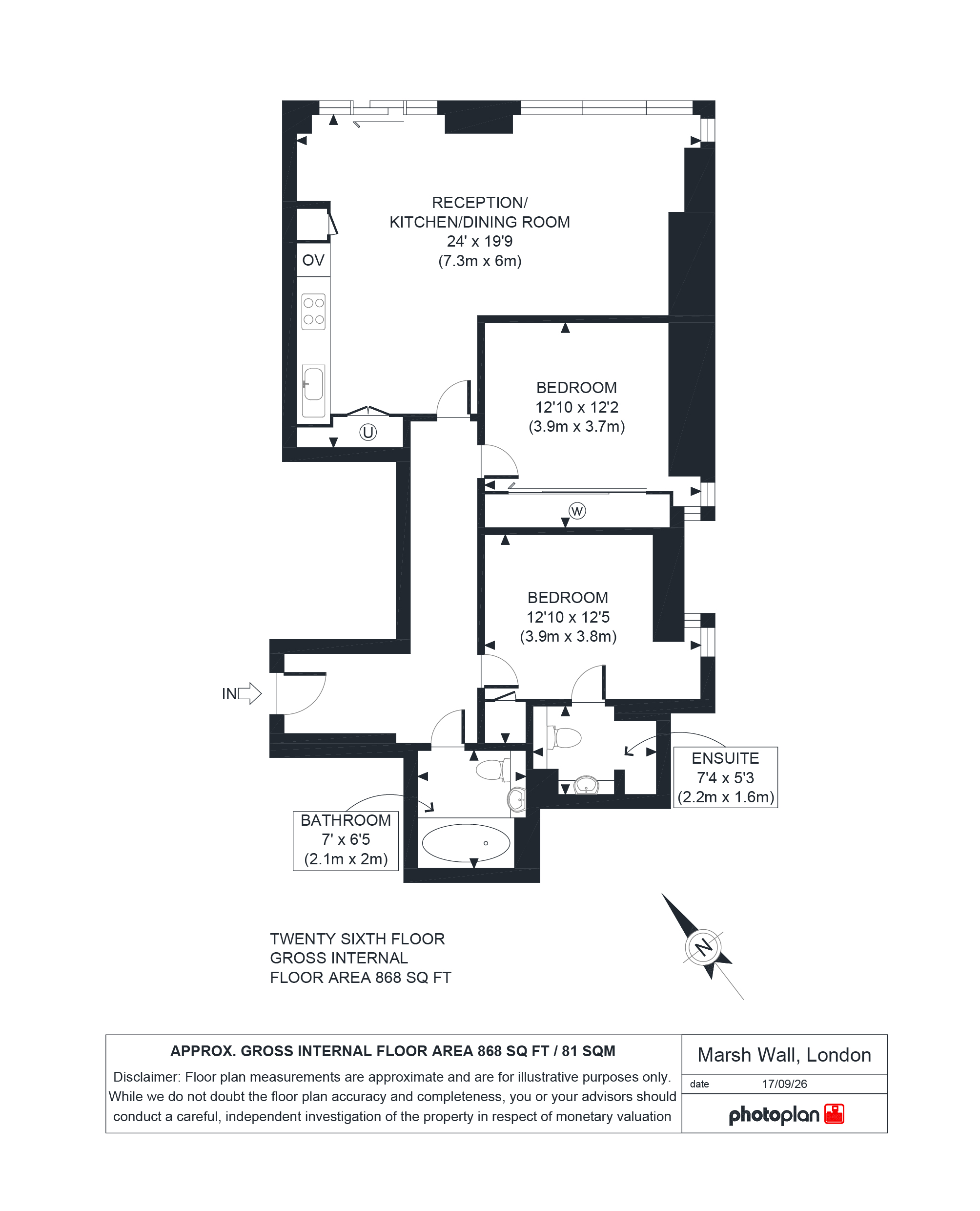 10 Marsh Wall, London floorplan